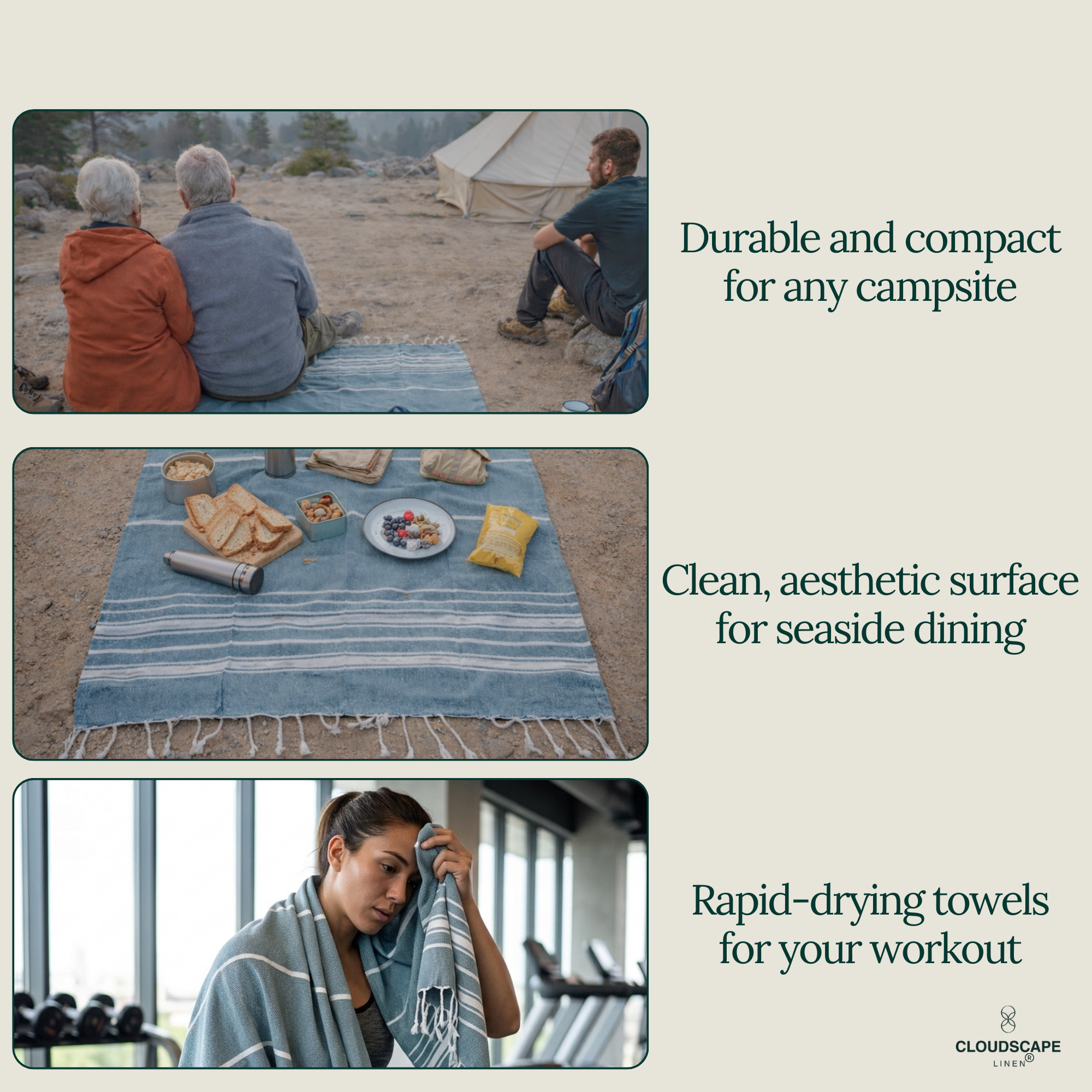 Pack Of 6 Oversized Premium Beach Towels Set - Multi 2