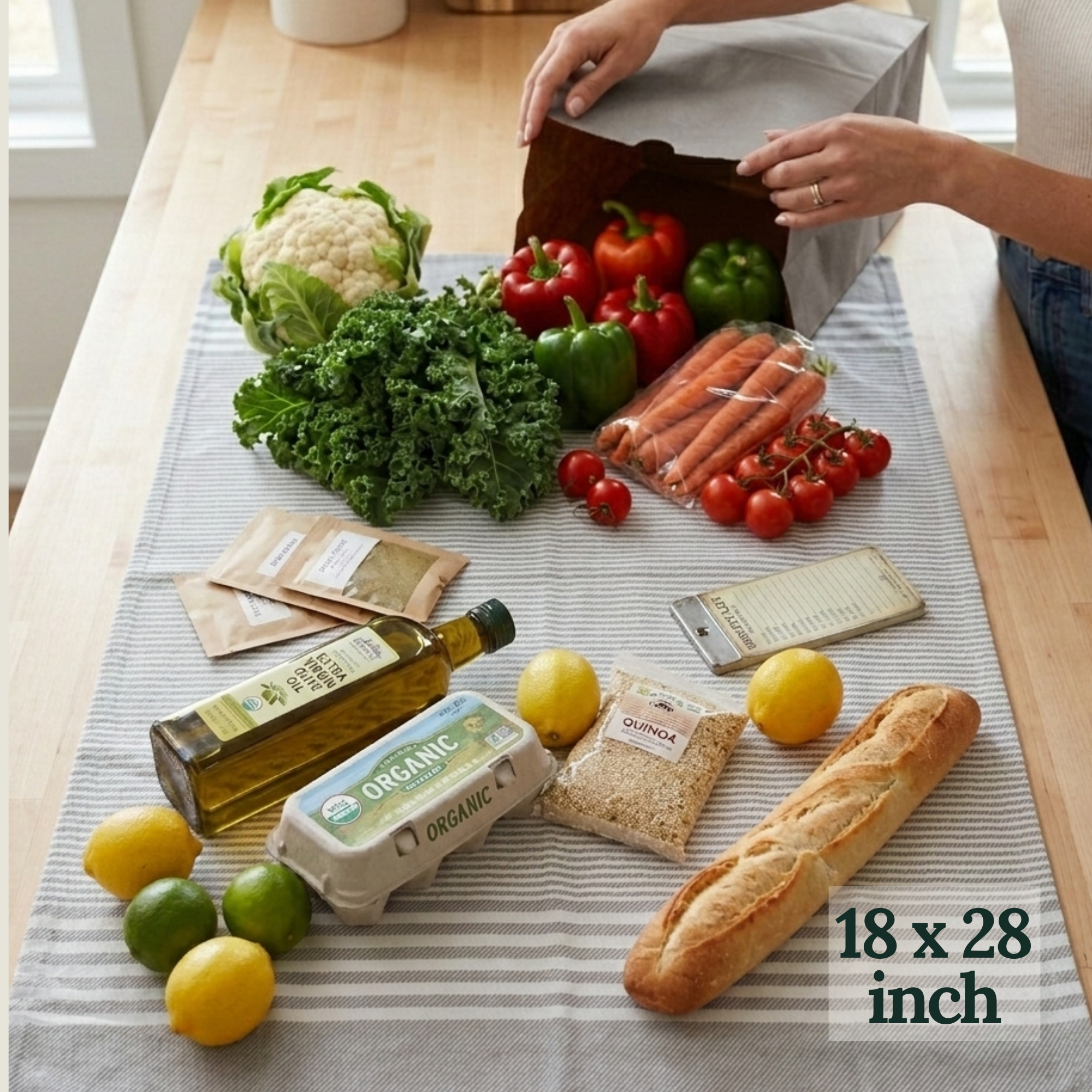 12-Piece Oversized Kitchen Towels: Grey