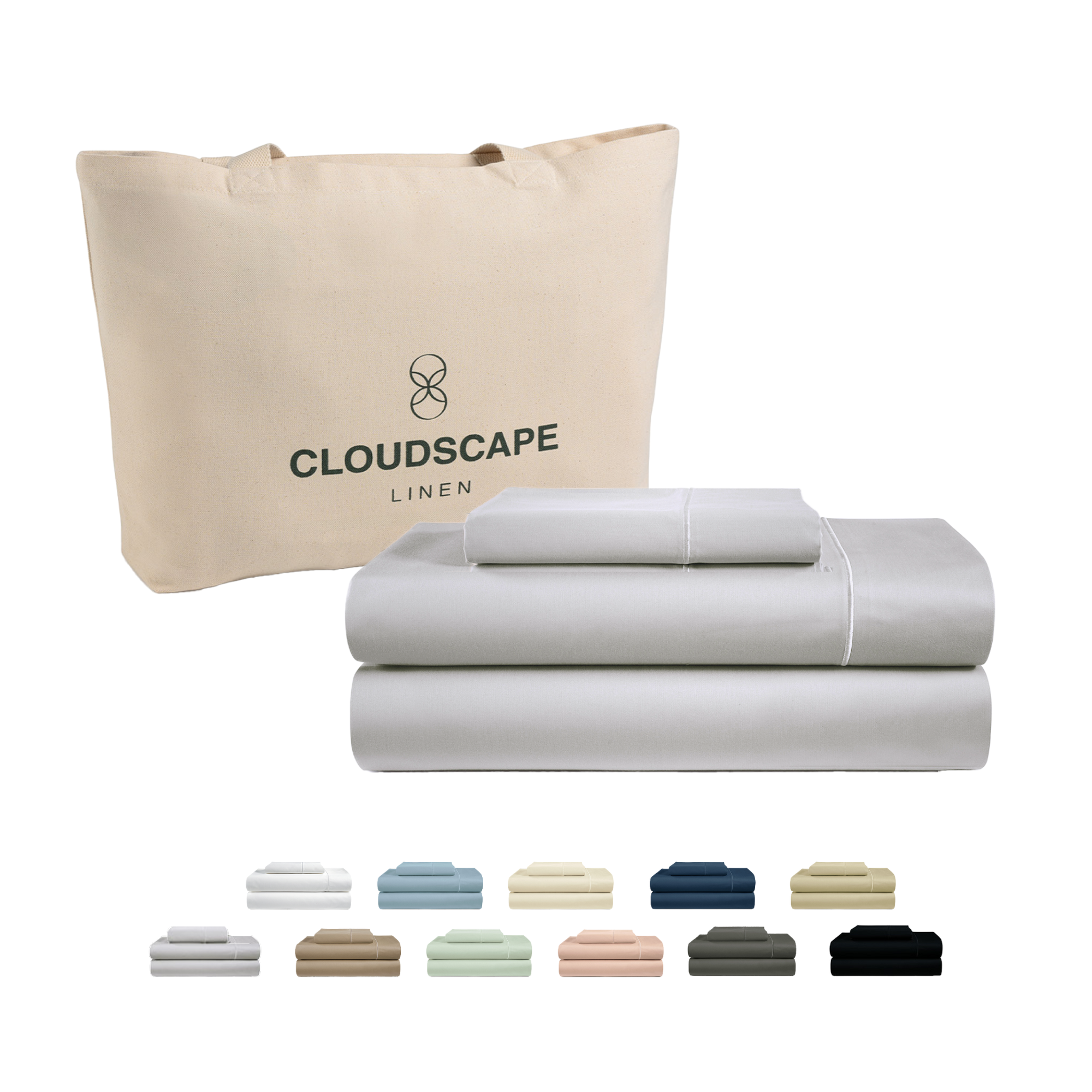 1000 Thread Count Egyptian Cotton : Silver Bedsheet Set
