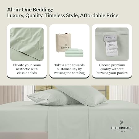 1000 Thread Count Egyptian Cotton : Mineral Bedsheet Set