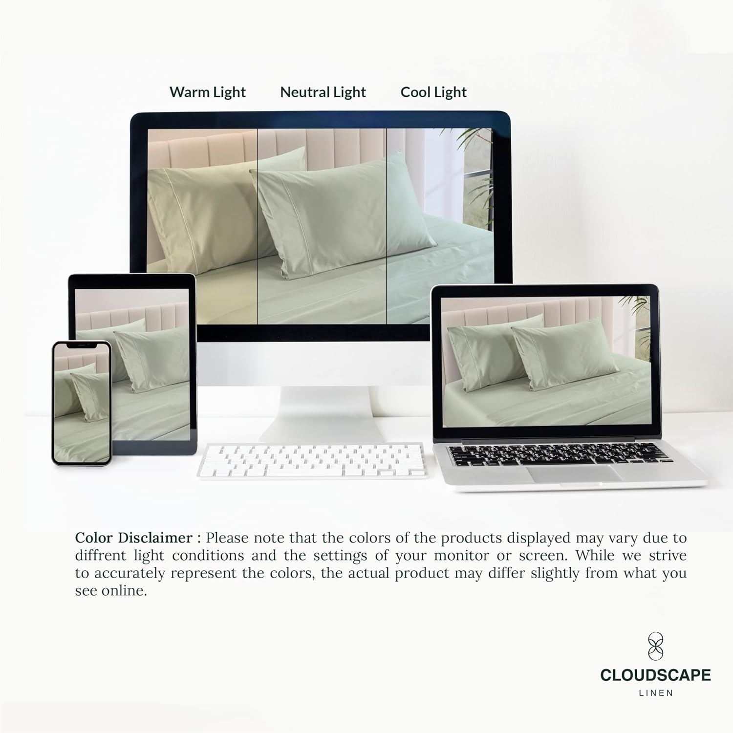 1000 Thread Count Egyptian Cotton : Mineral Bedsheet Set