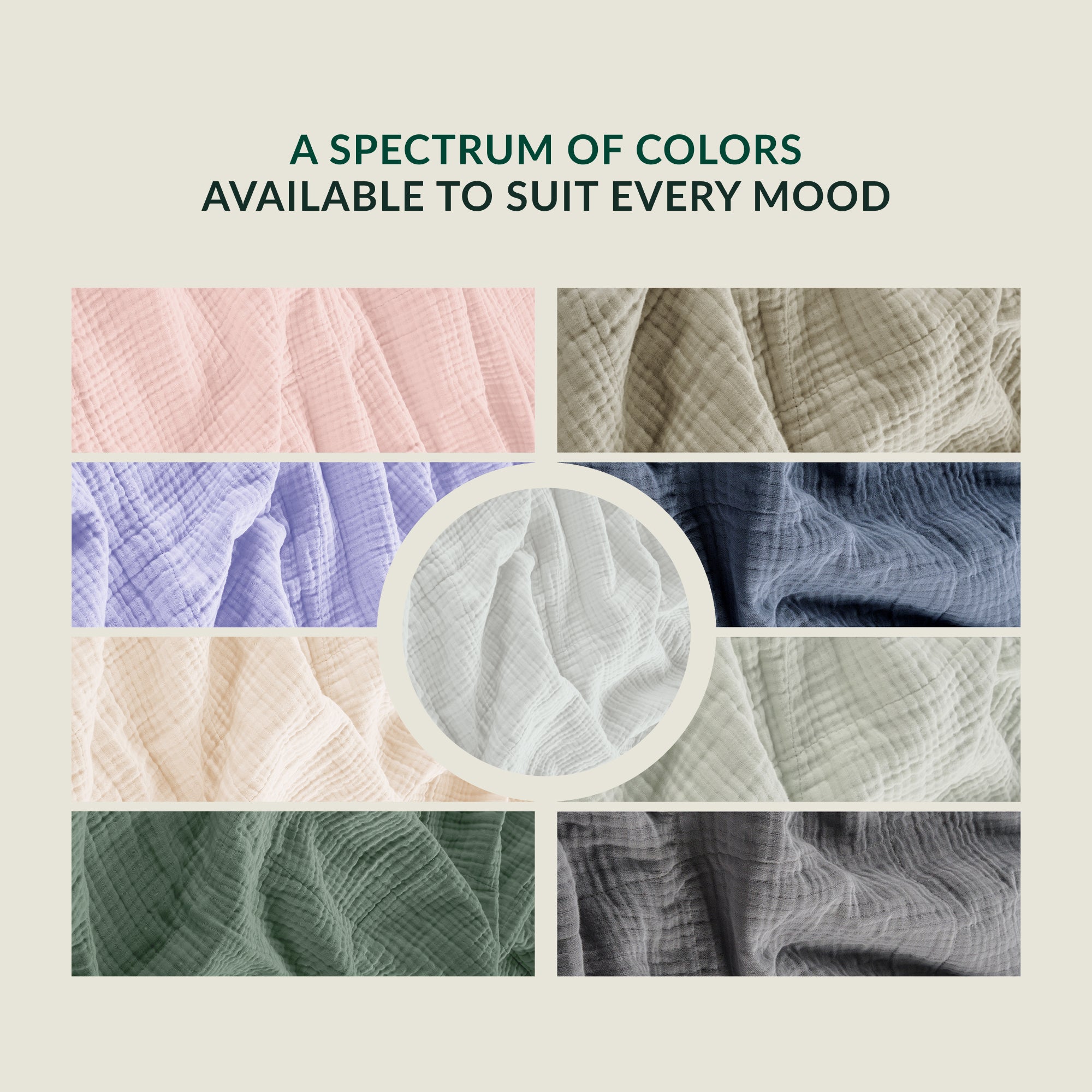 4 Layer Cotton Muslin Blanket - Sea Foam