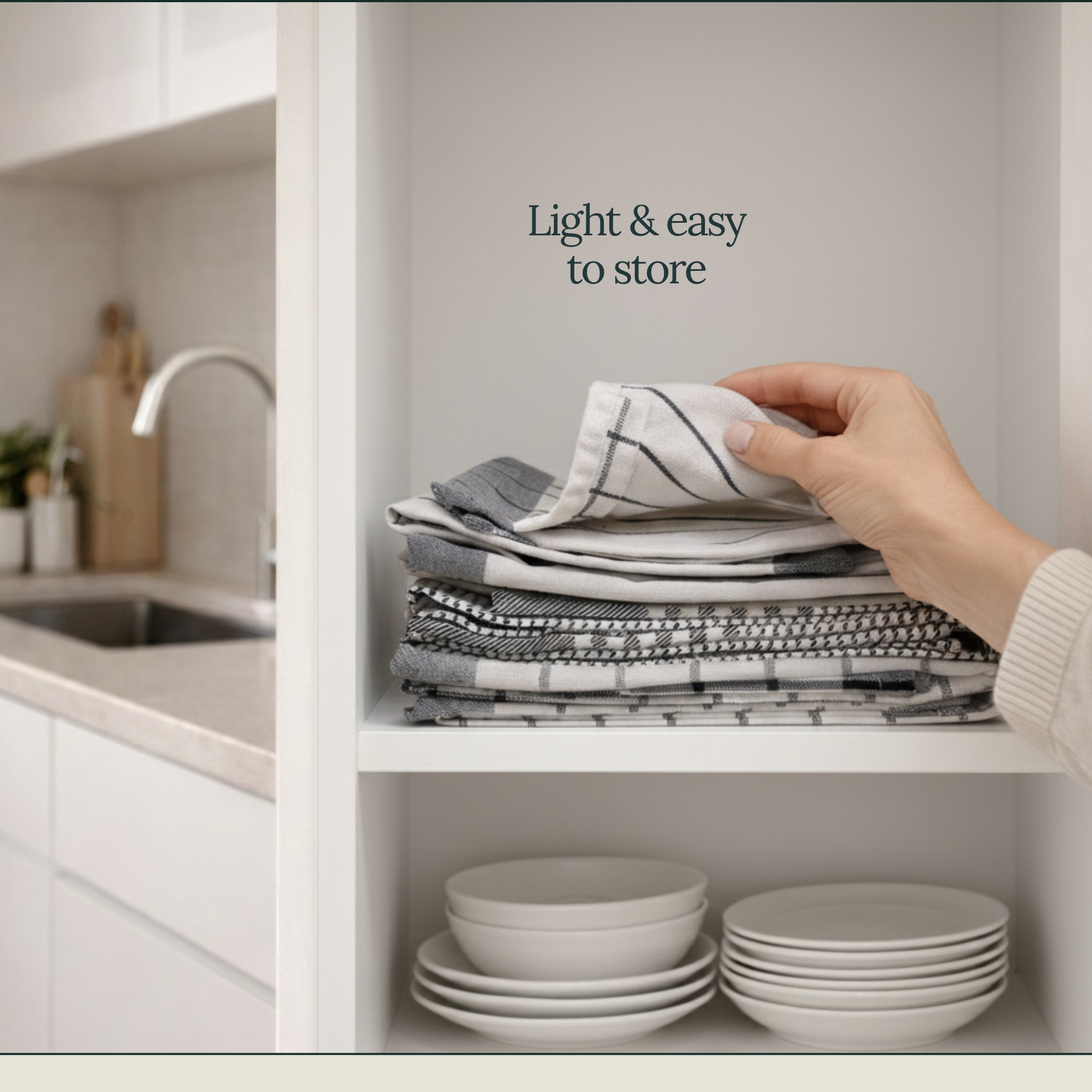 12-Piece Oversized Kitchen Towels: Grey