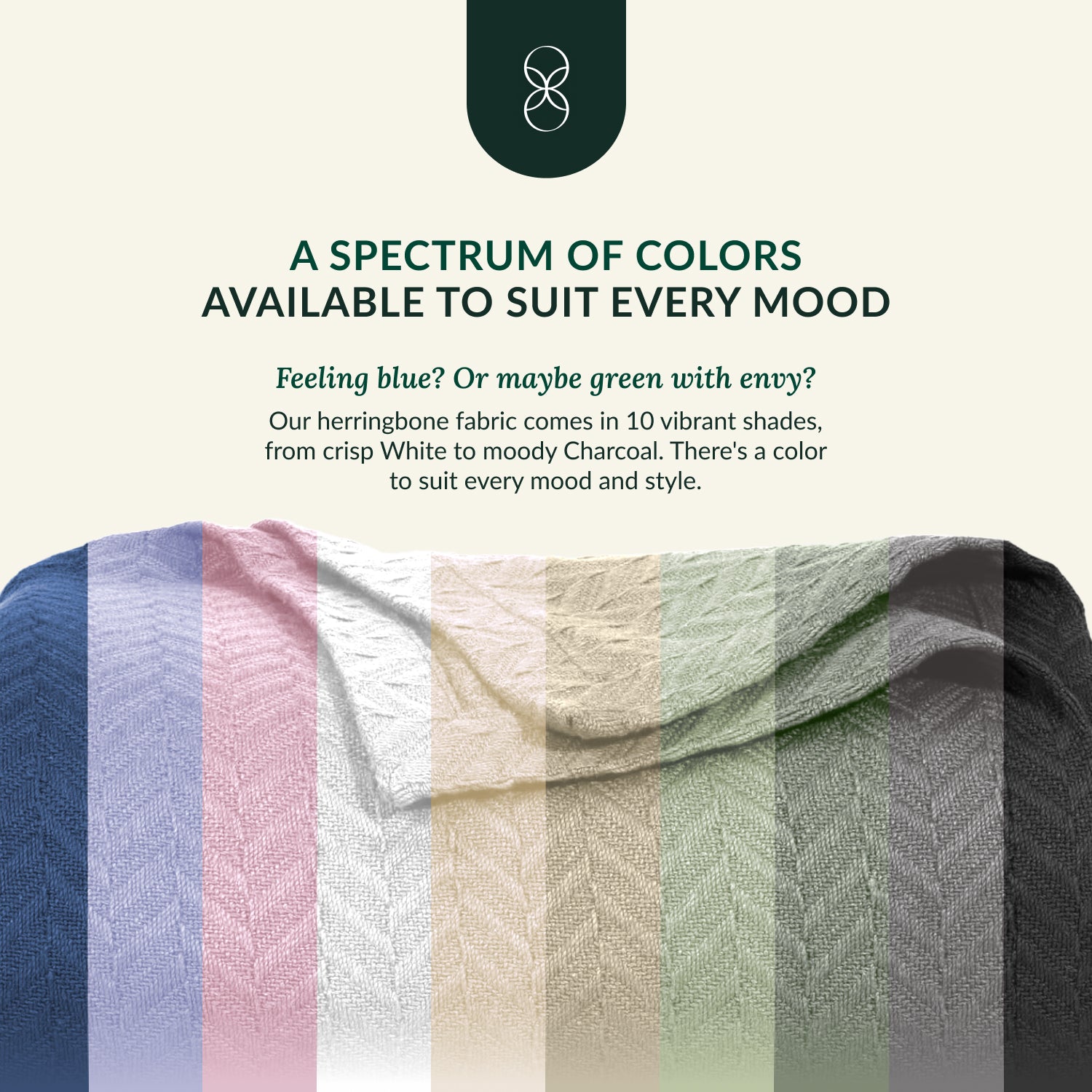Cotton Herringbone Blanket - Ensign Blue