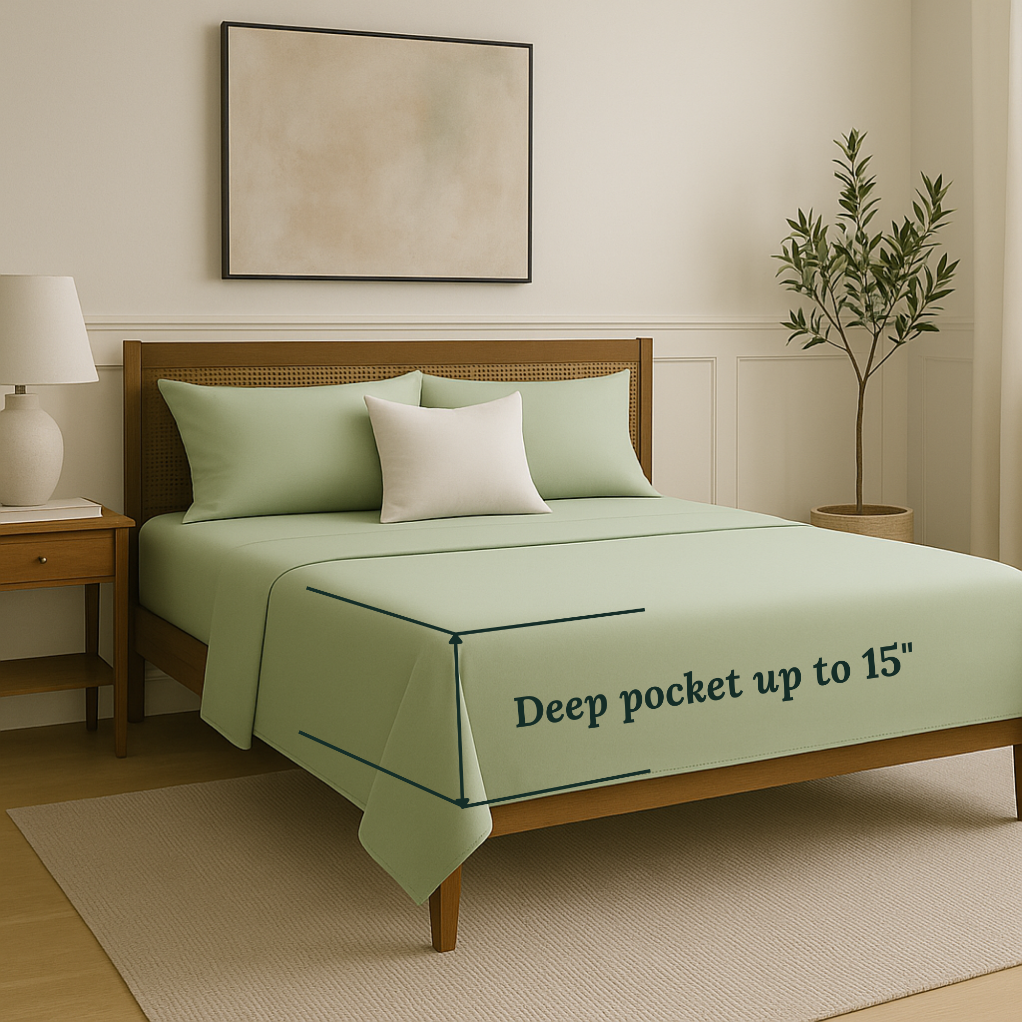1000 Thread Count Egyptian Cotton : Mineral Bedsheet Set