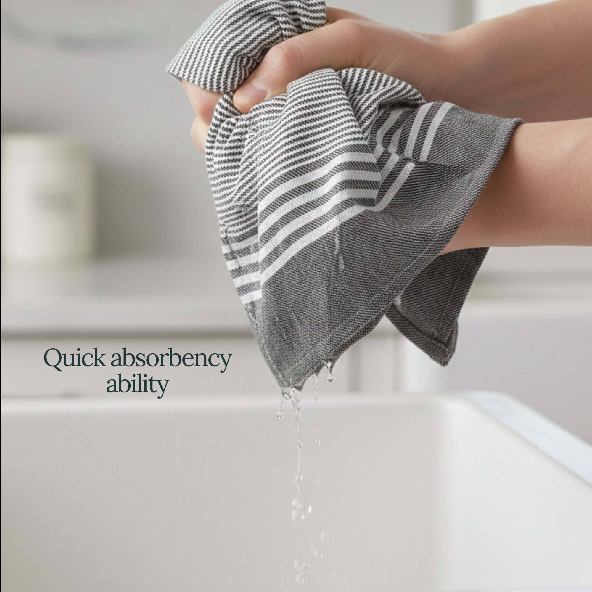 12-Piece Oversized Kitchen Towels: Grey