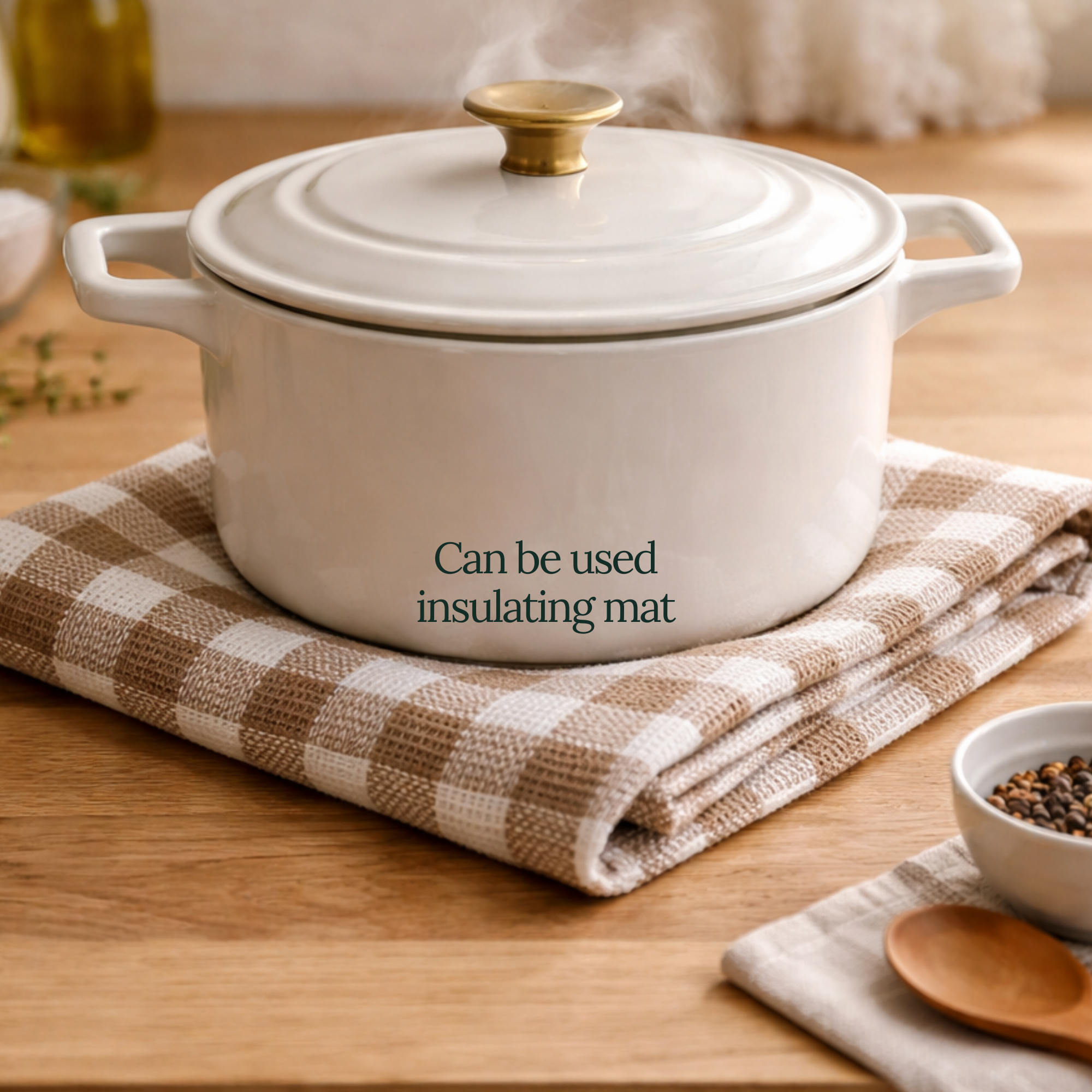 6-Piece Oversized Kitchen Towels: Beige