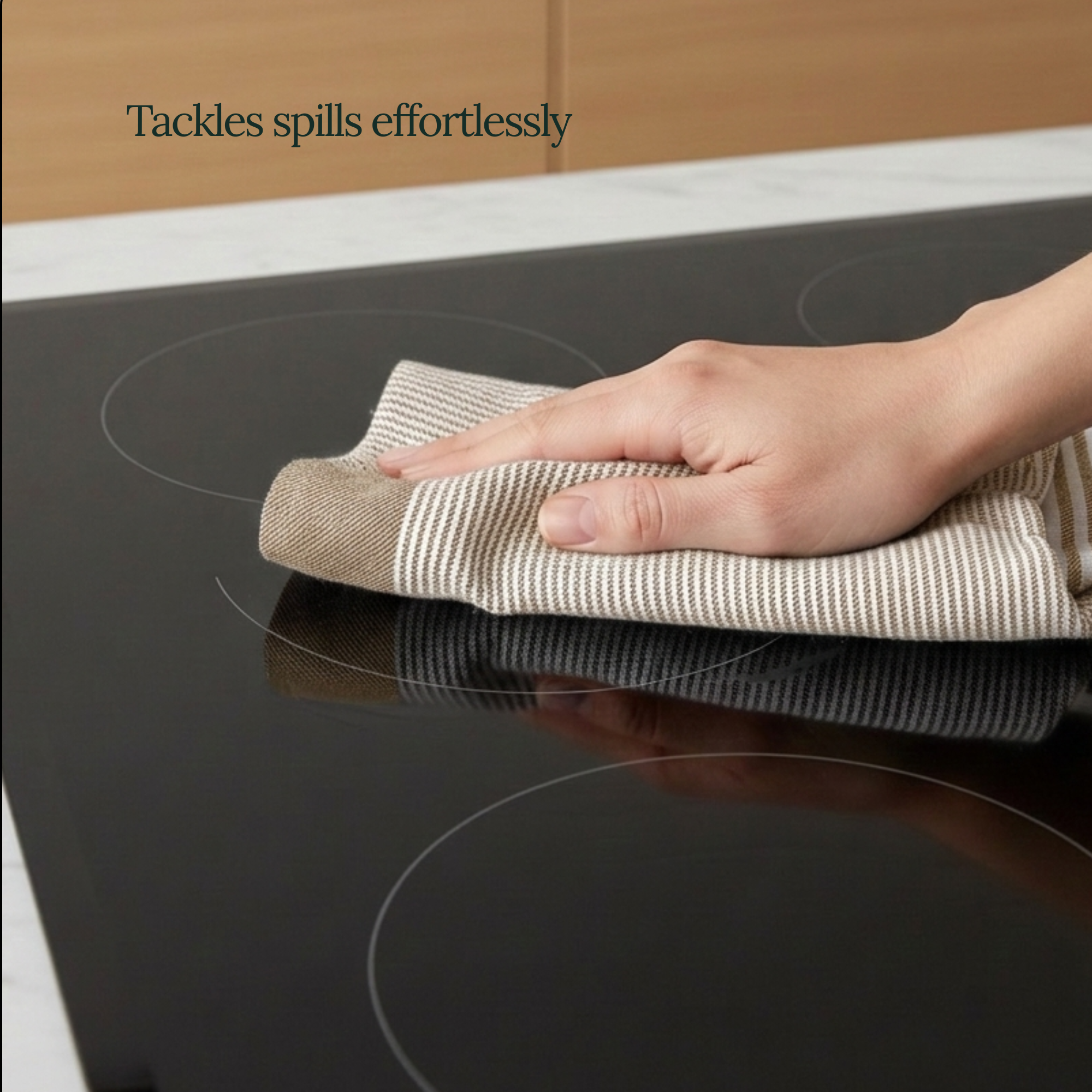 12-Piece Oversized Kitchen Towels: Beige