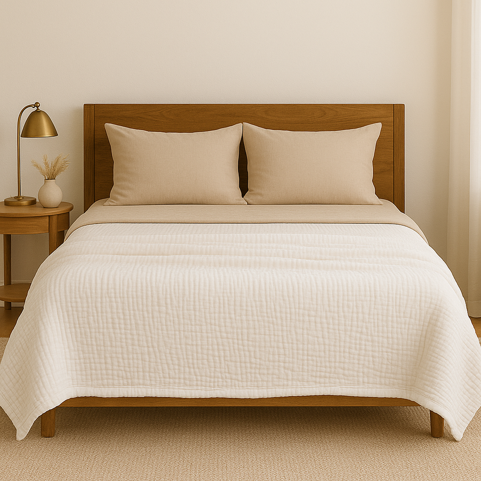 8 Layer Cotton Muslin Blanket - White