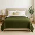 8 Layer Cotton Muslin Blanket - Olive Green