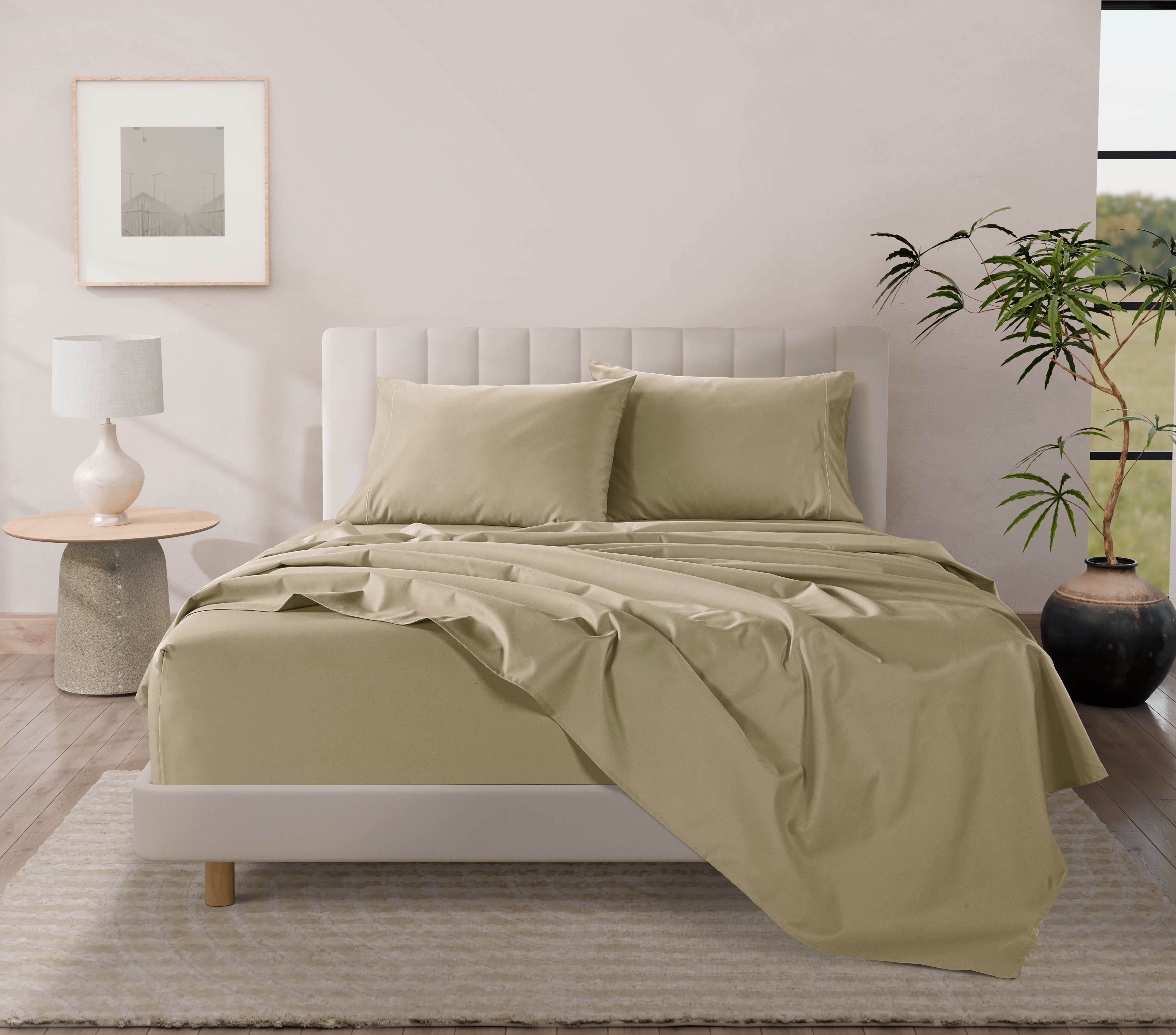 1000 Thread Count Egyptian Cotton : Linen Pillow Case - 2 Piece