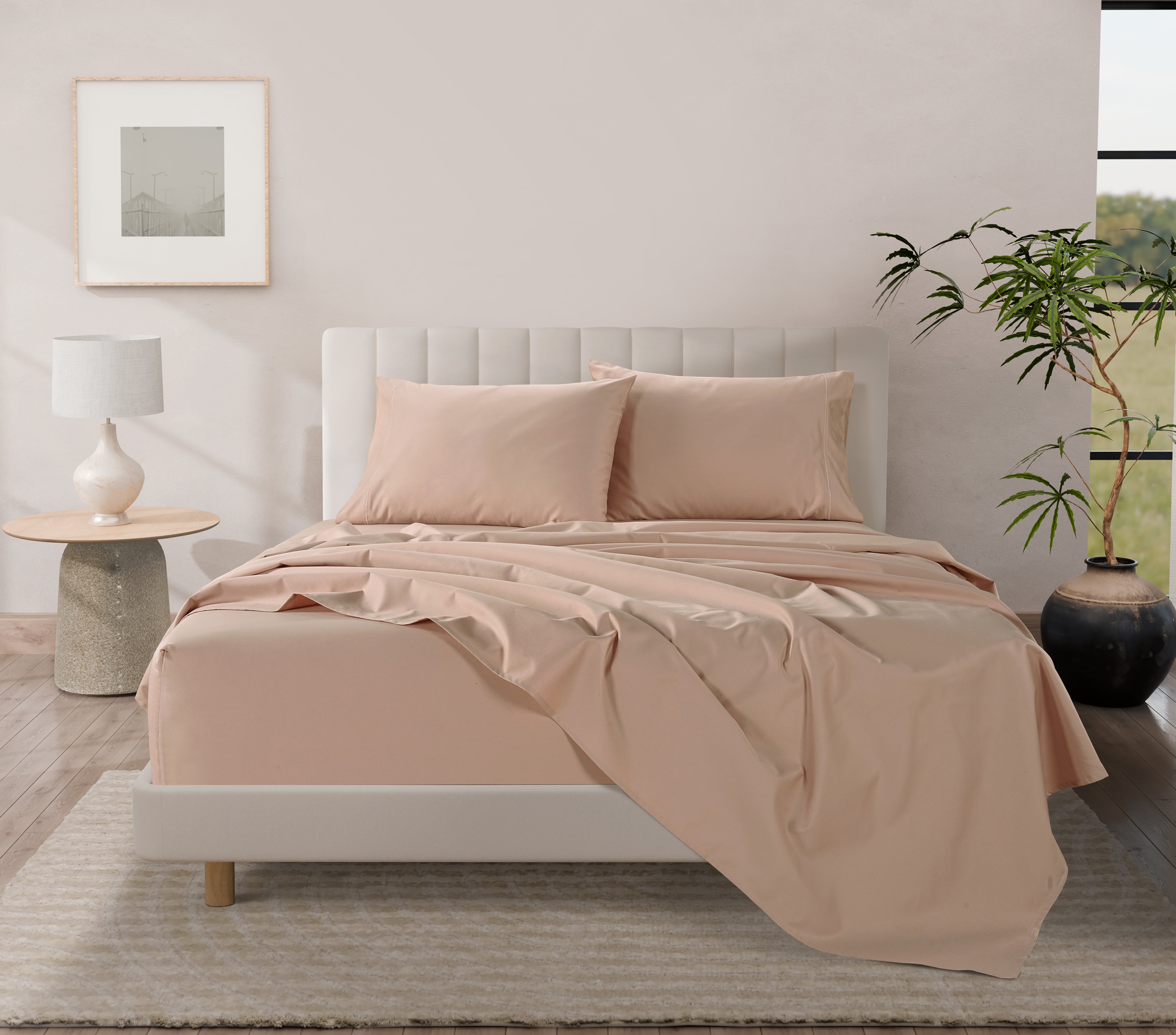 1000 Thread Count Egyptian Cotton : Sepia Rose Pillow Case - 2 Piece
