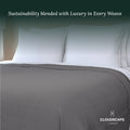 Cotton Herringbone Blanket: Dark Grey