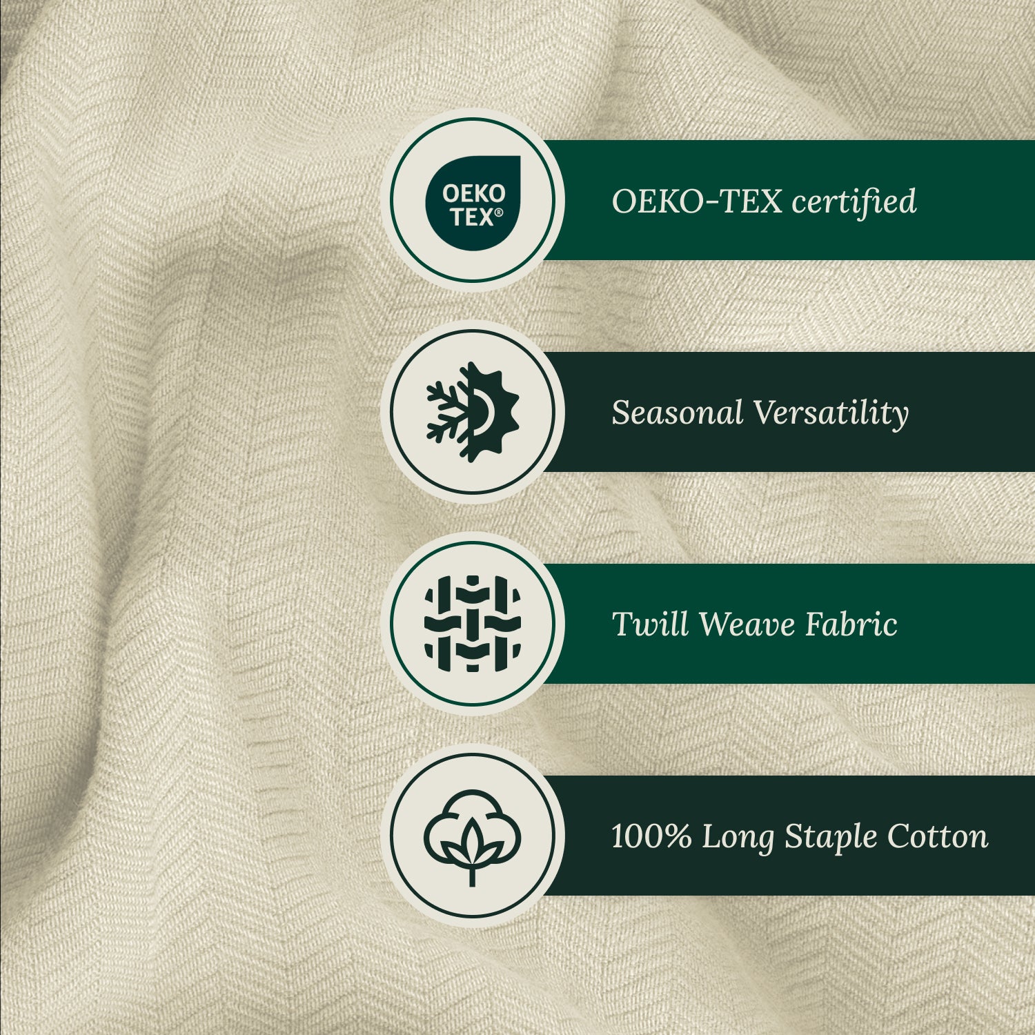 Cotton Herringbone Blanket: Fog