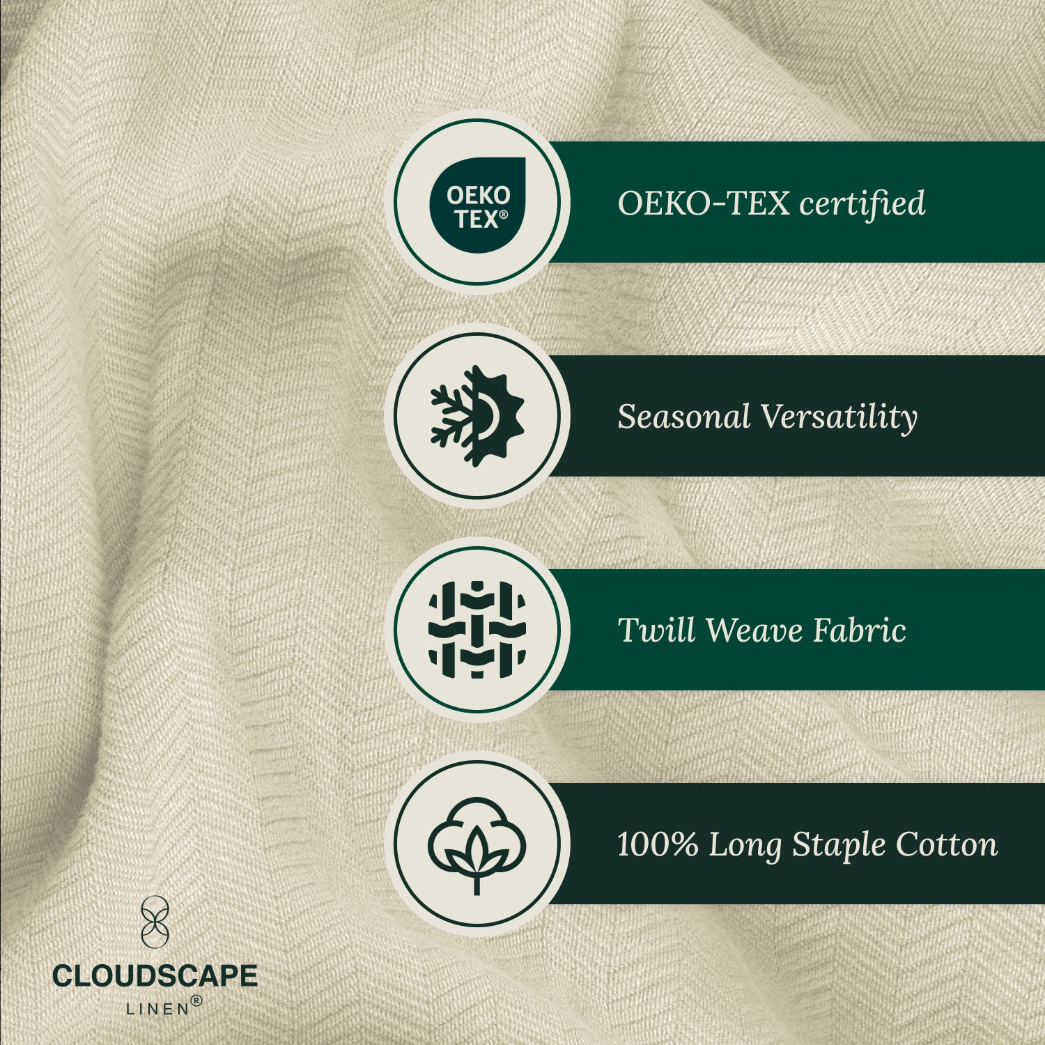 Cotton Herringbone Blanket: Fog