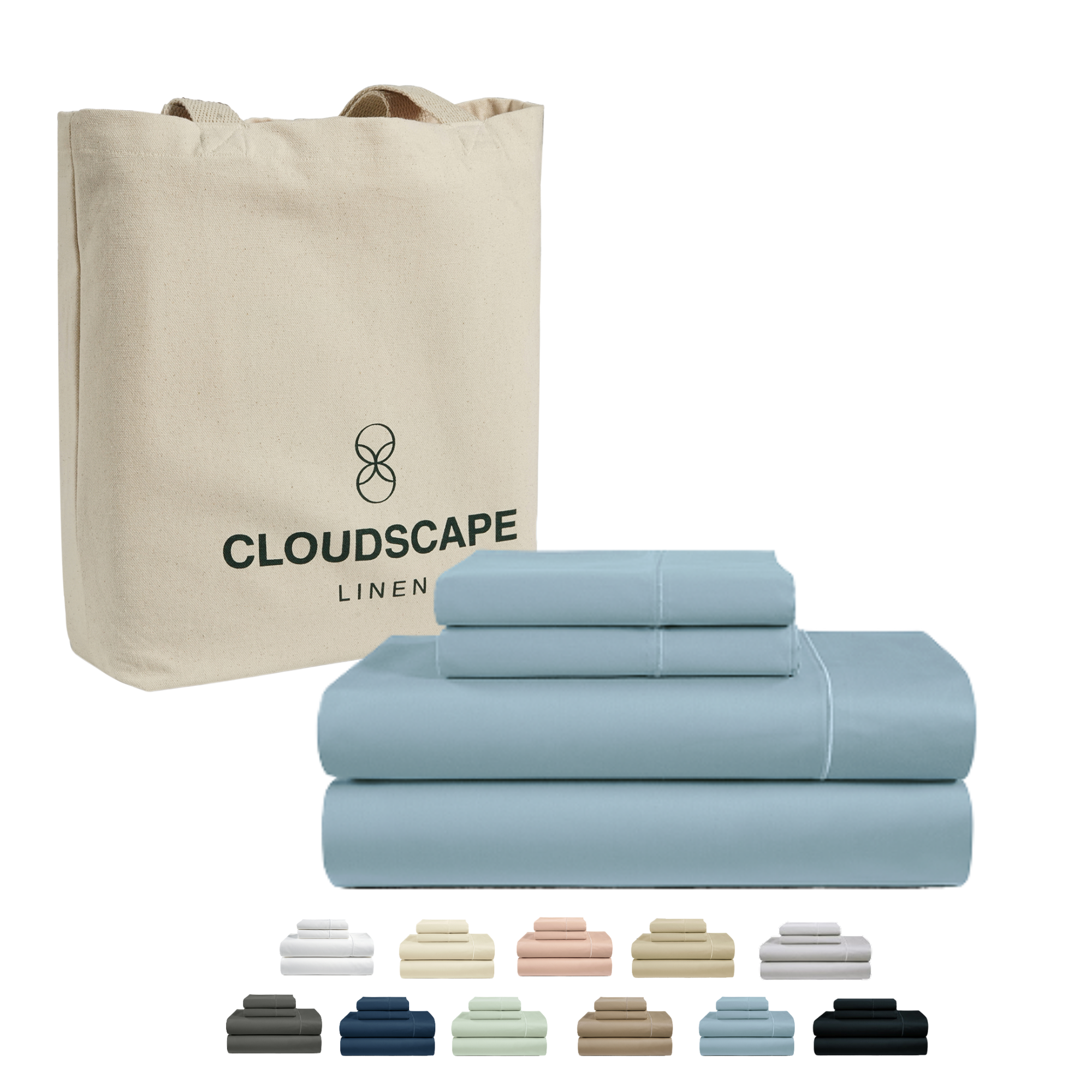 1000 Thread Count Egyptian Cotton : French Blue Bedsheet Set
