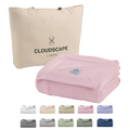 Cotton Herringbone Blanket - Sea Shell Pink