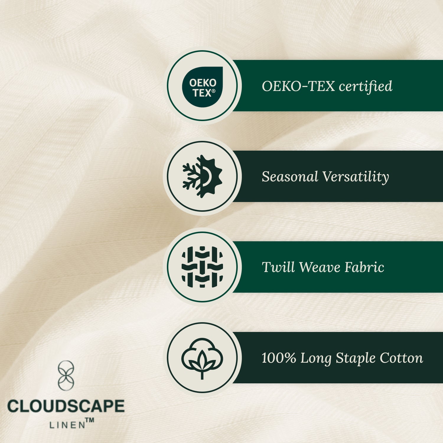 Cotton Herringbone Blanket: Ivory