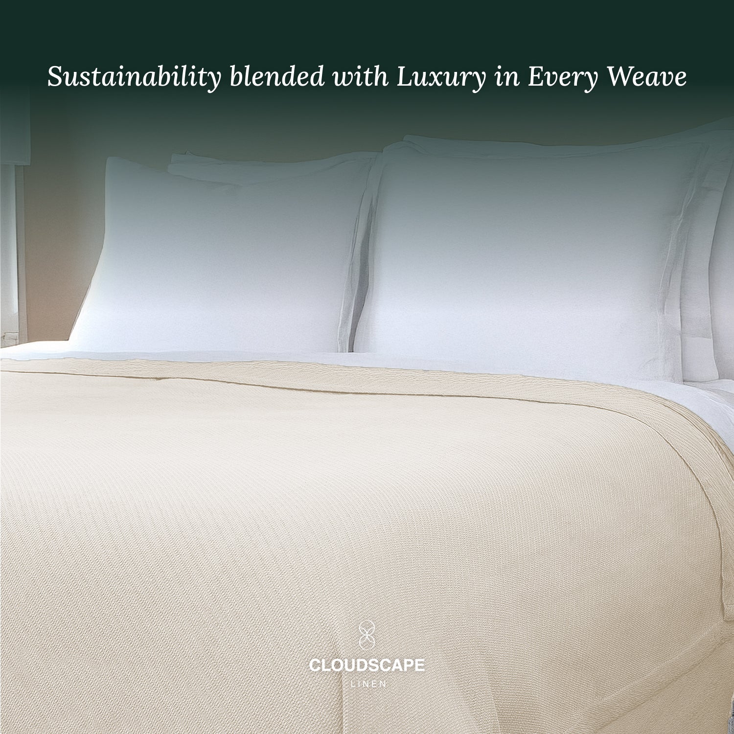 Cotton Herringbone Blanket - Ivory