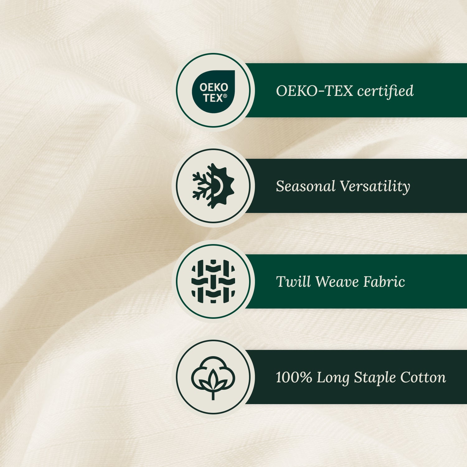 Cotton Herringbone Blanket - Ivory