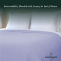Cotton Herringbone Blanket: Lavender Blue
