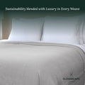 Cotton Herringbone Blanket: Light Grey