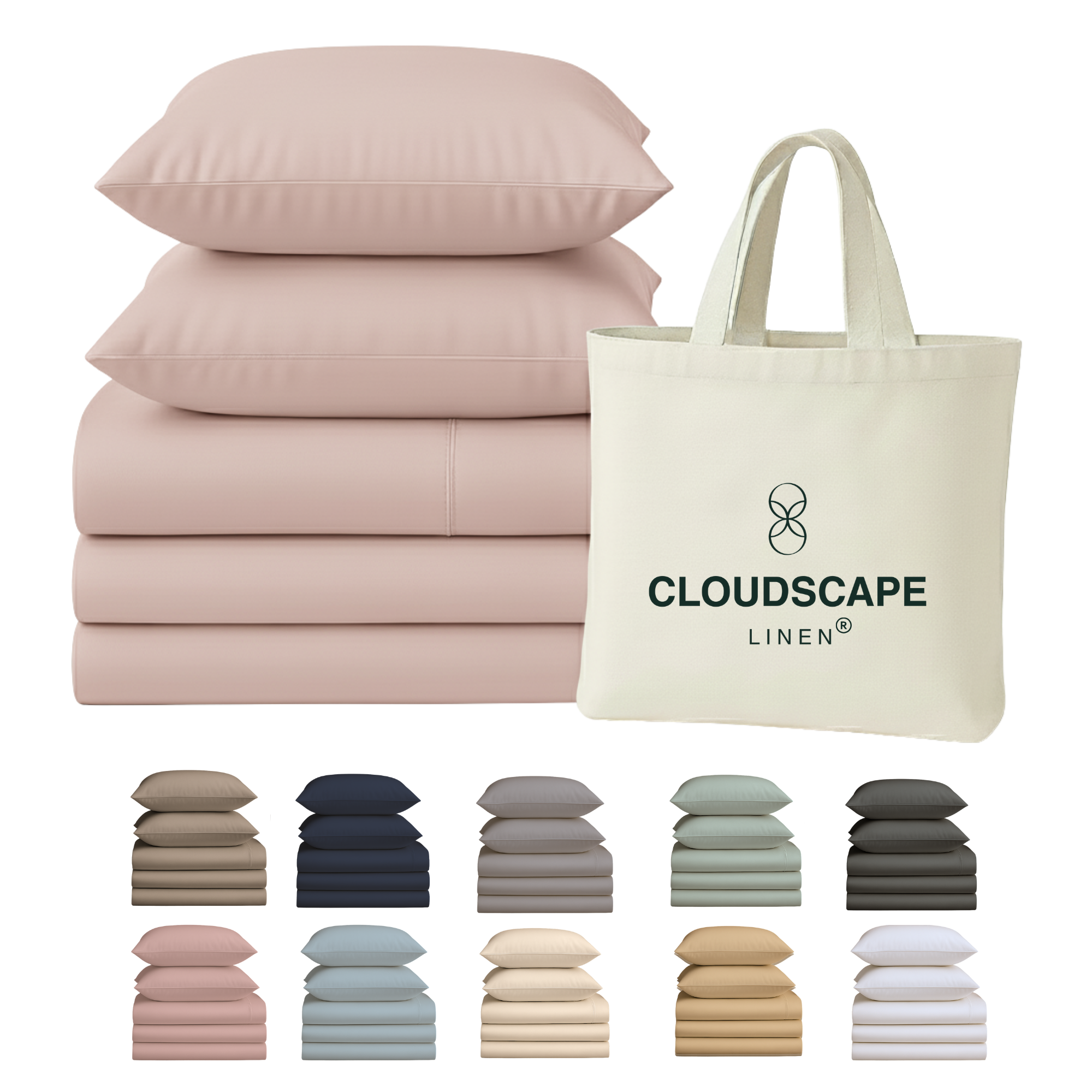 400 Thread Count Egyptian Cotton : Sepia Rose Bedsheet Set