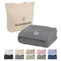 Cotton Herringbone Blanket - Dark Grey