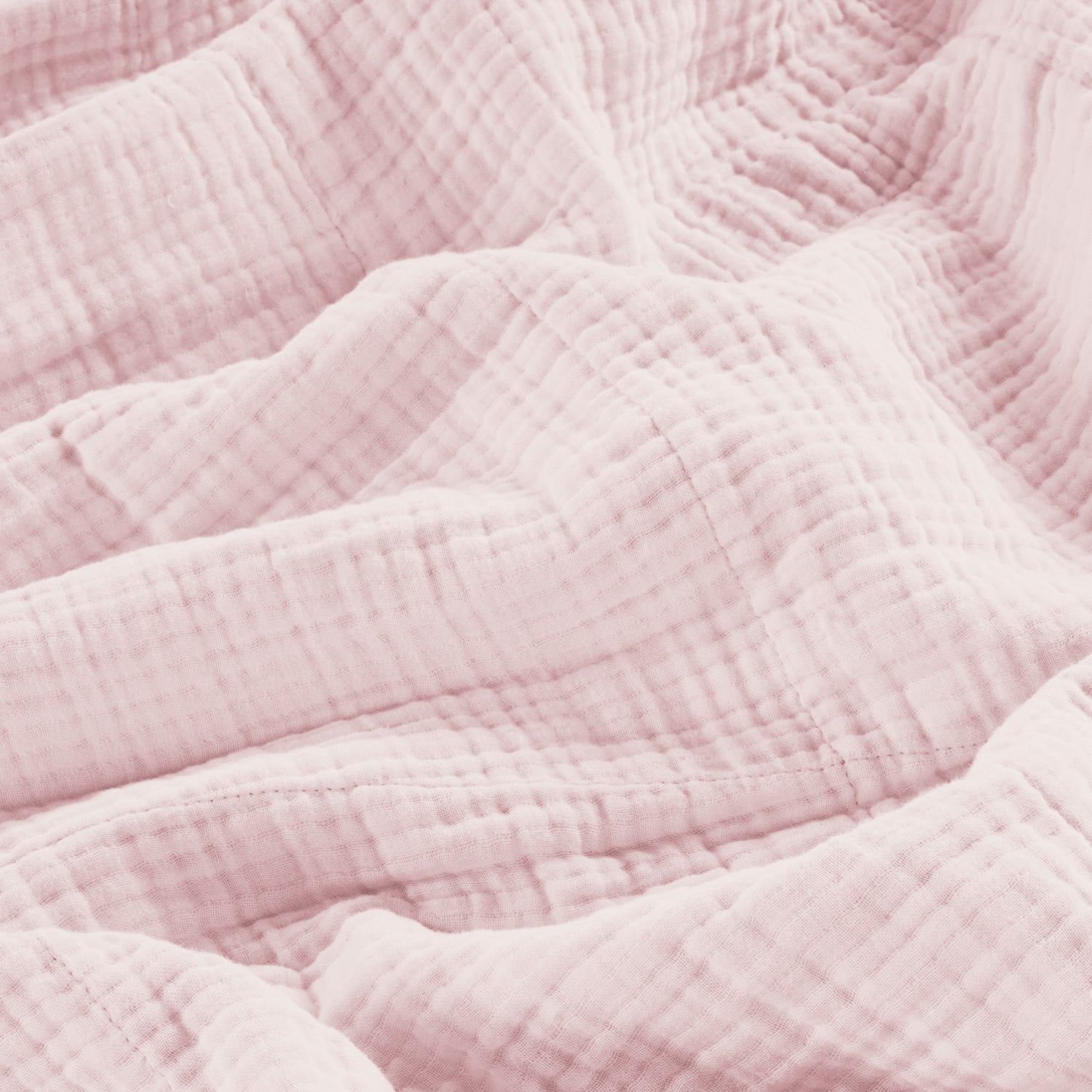 8 Layer Cotton Muslin Blanket - Sea Shell Pink