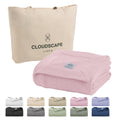 Cotton Herringbone Blanket - Sea Shell Pink