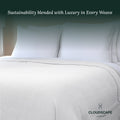 Cotton Herringbone Blanket: White