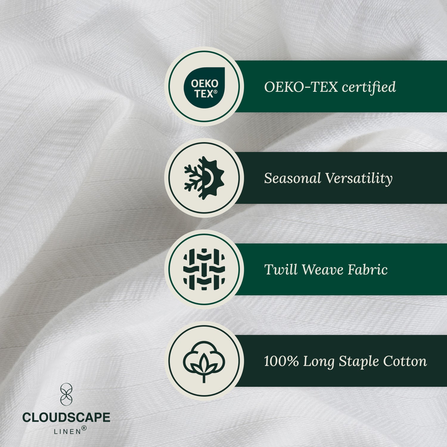 Cotton Herringbone Blanket: White