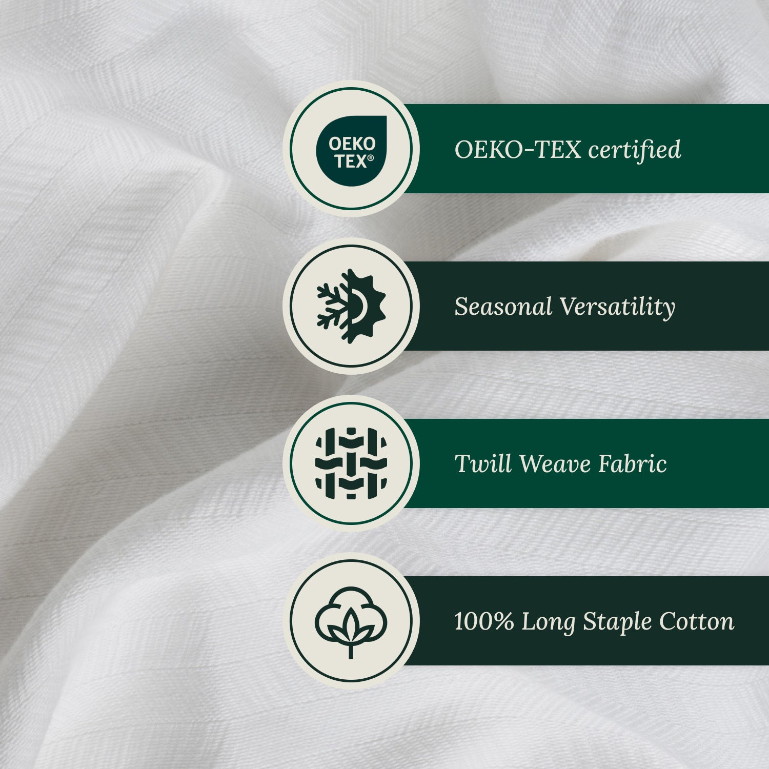 Cotton Herringbone Blanket - White