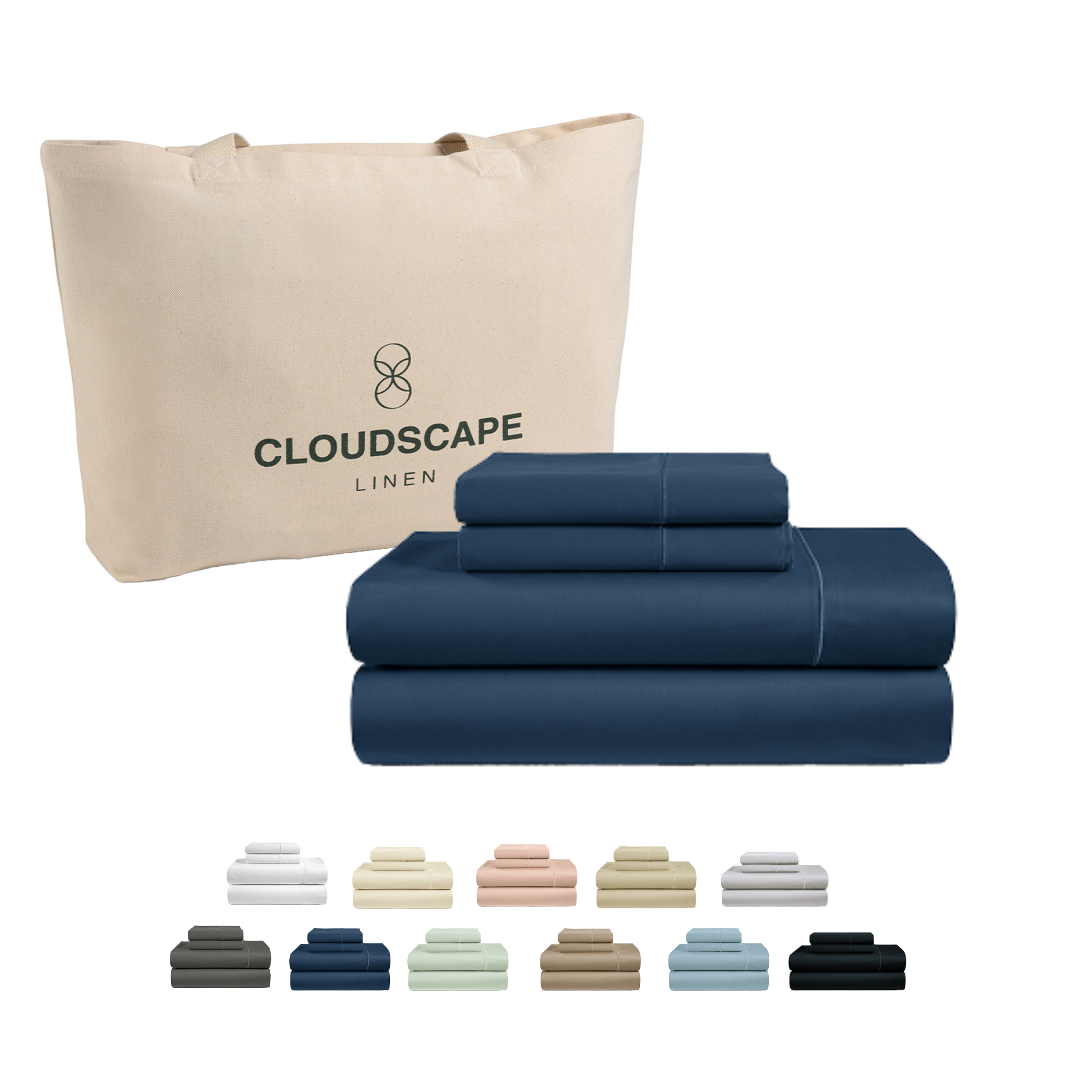 1000 Thread Count Egyptian Cotton : Dark Denim Bedsheet Set