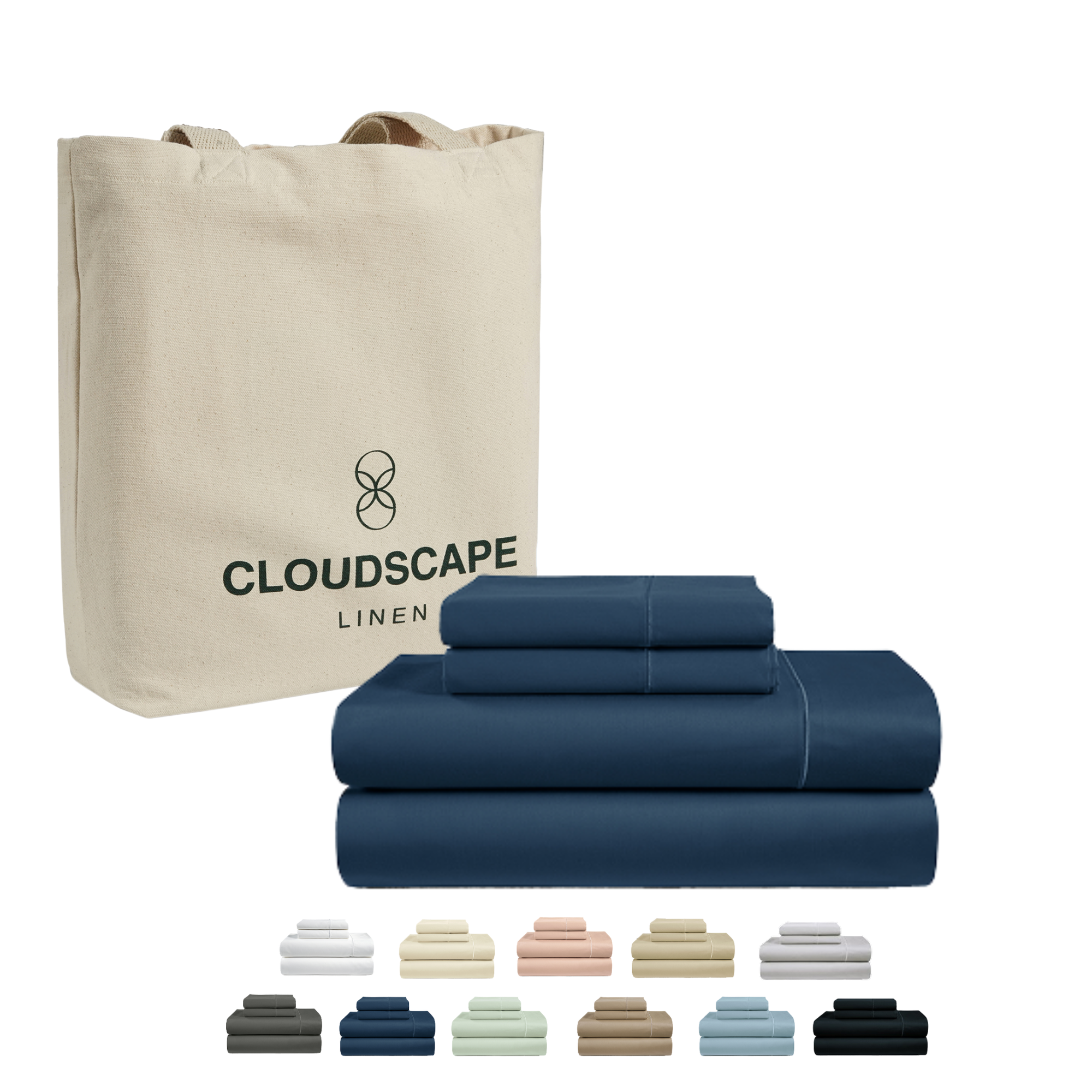 1000 Thread Count Egyptian Cotton : Dark Denim Bedsheet Set