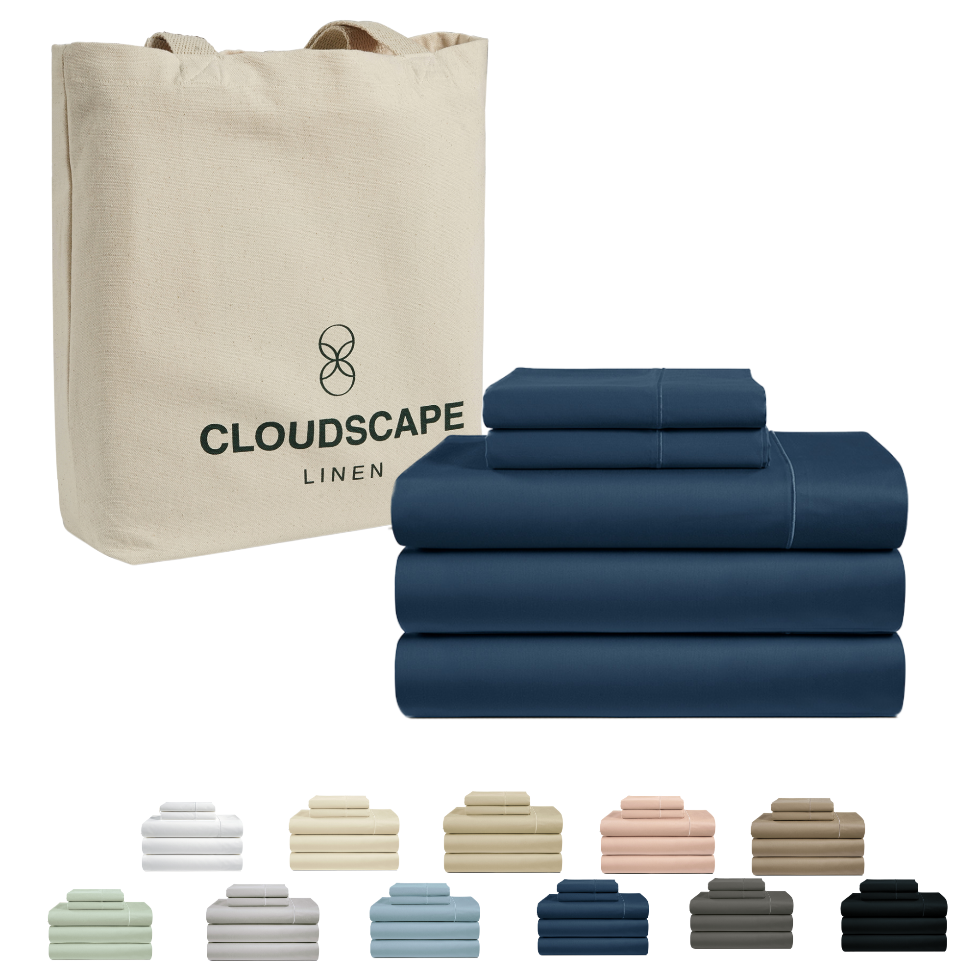 1000 Thread Count Egyptian Cotton : Dark Denim Bedsheet Set