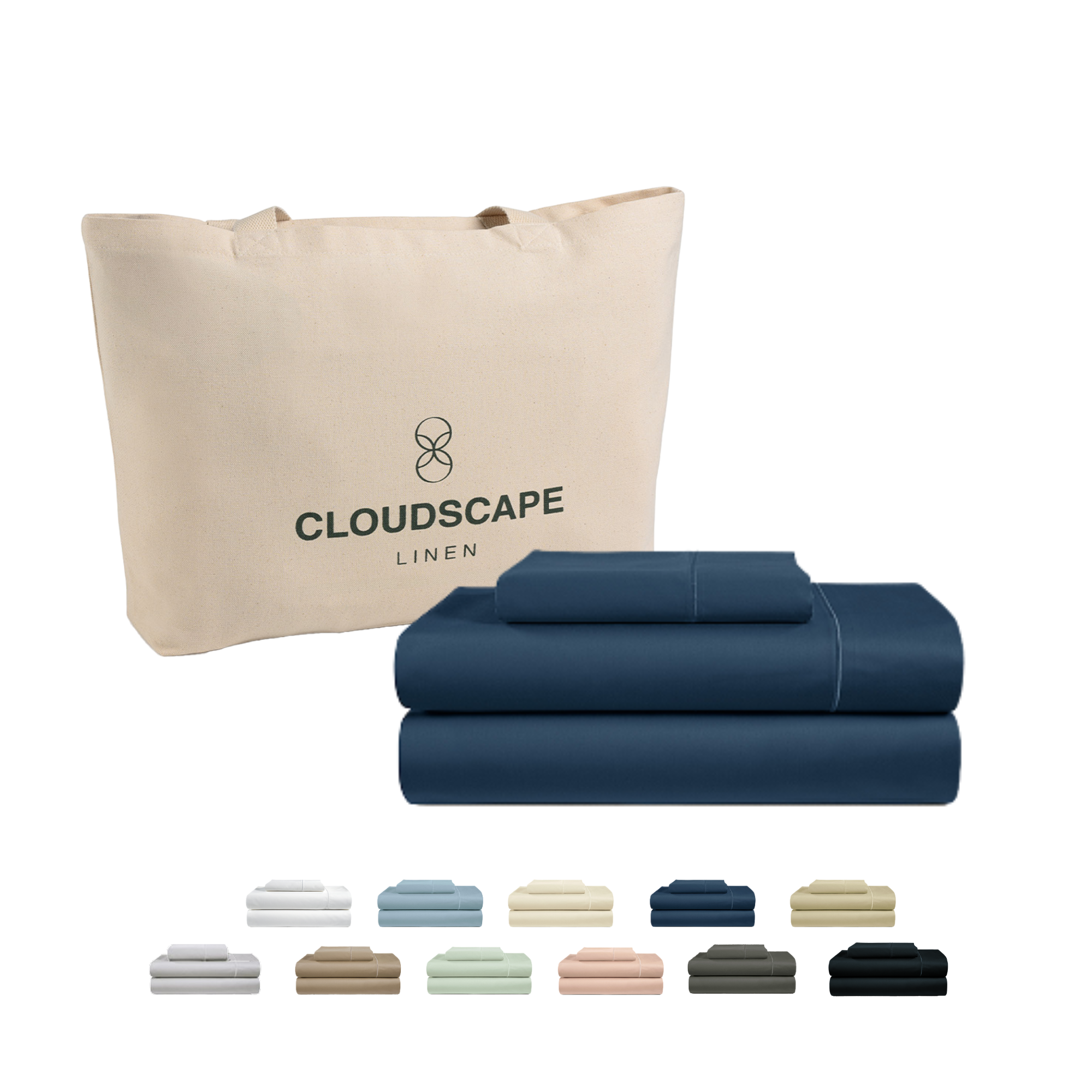 1000 Thread Count Egyptian Cotton : Dark Denim Bedsheet Set
