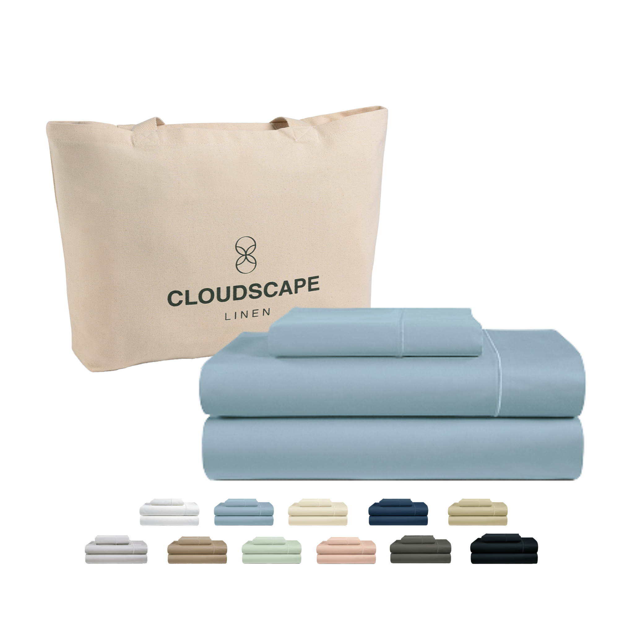 1000 Thread Count Egyptian Cotton : French Blue Bedsheet Set