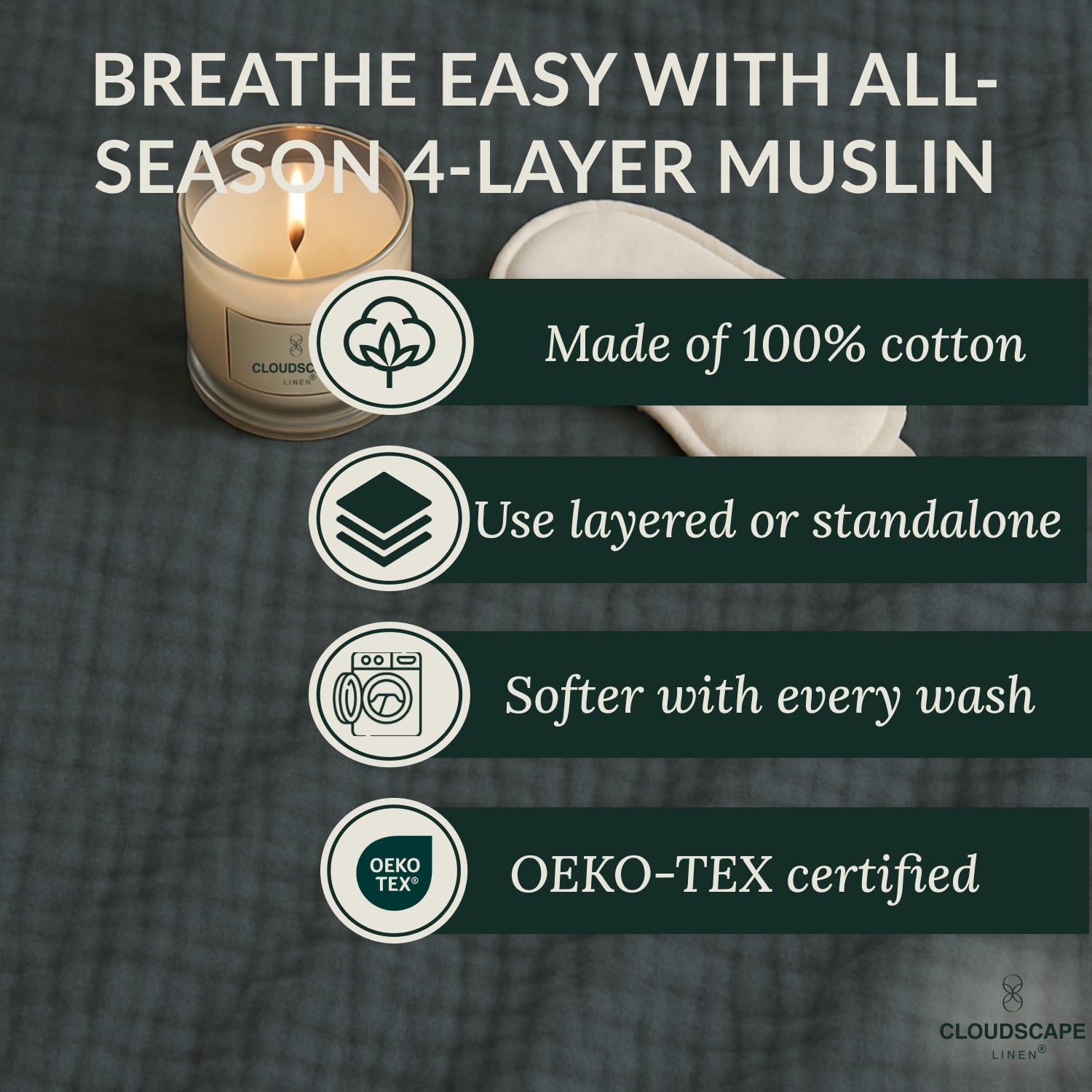 4 Layer Cotton Muslin Blanket: Sharskin