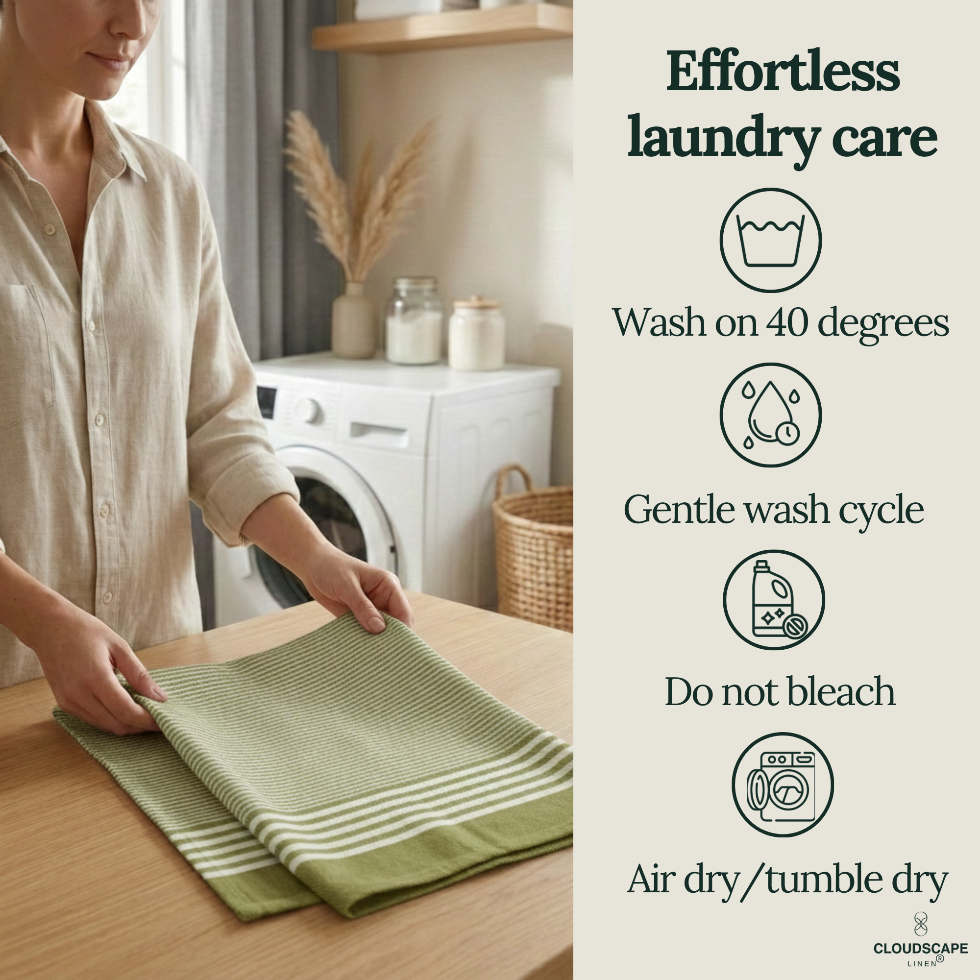 12-Piece Oversized Kitchen Towels: Olive