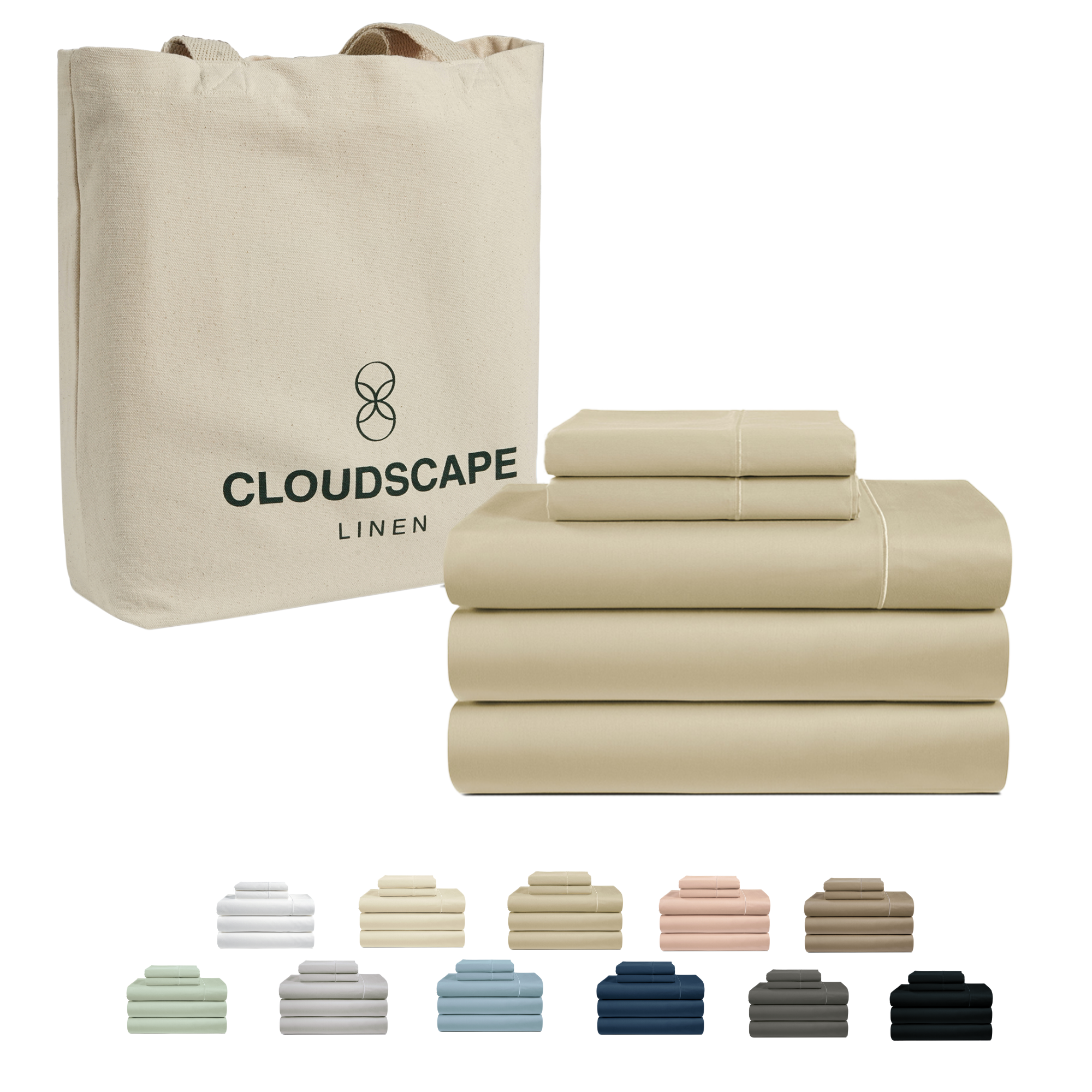 1000 Thread Count Egyptian Cotton : Linen Bedsheet Set
