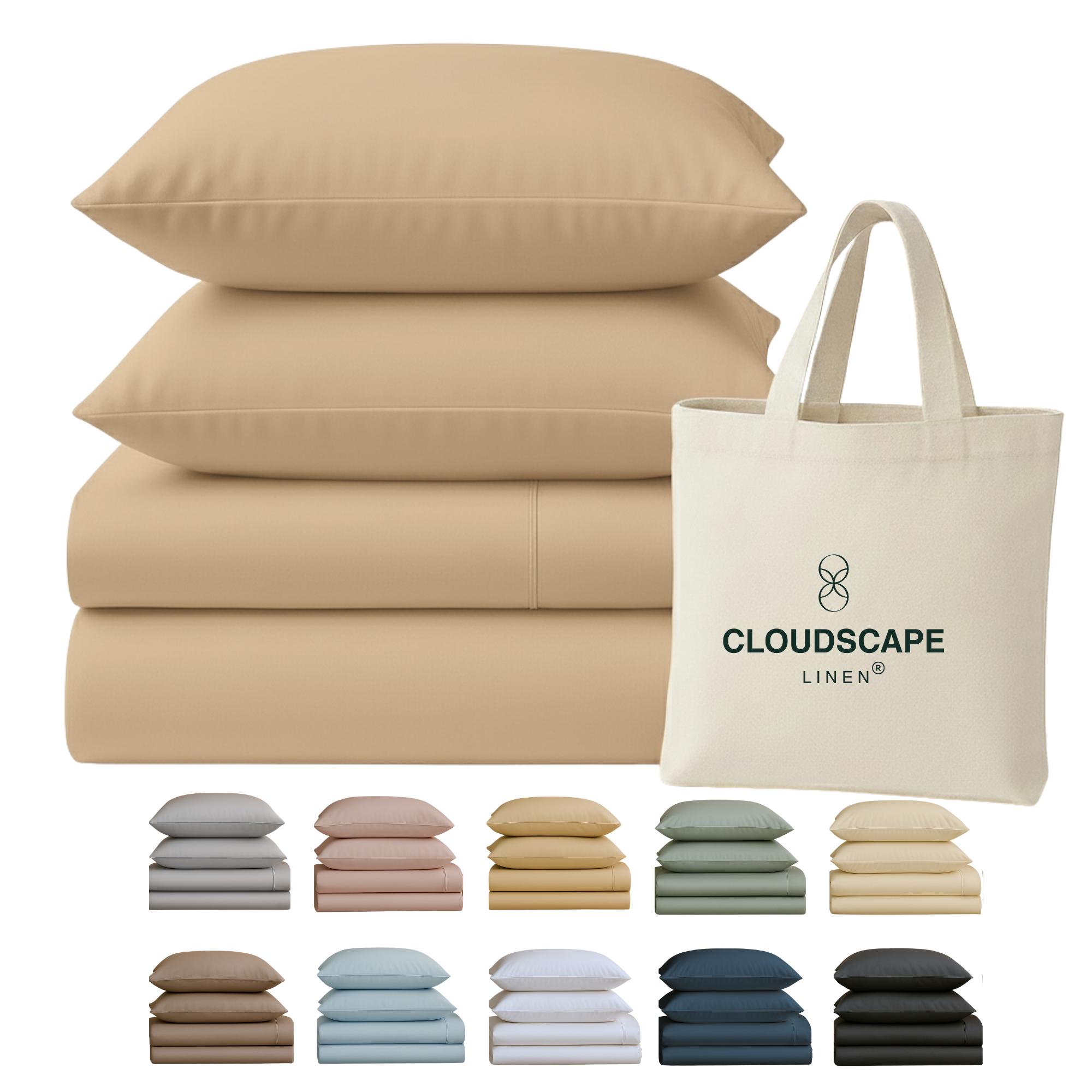 400 Thread Count Egyptian Cotton : Linen Bedsheet Set