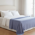 Cotton Herringbone Blanket: Lavender Blue