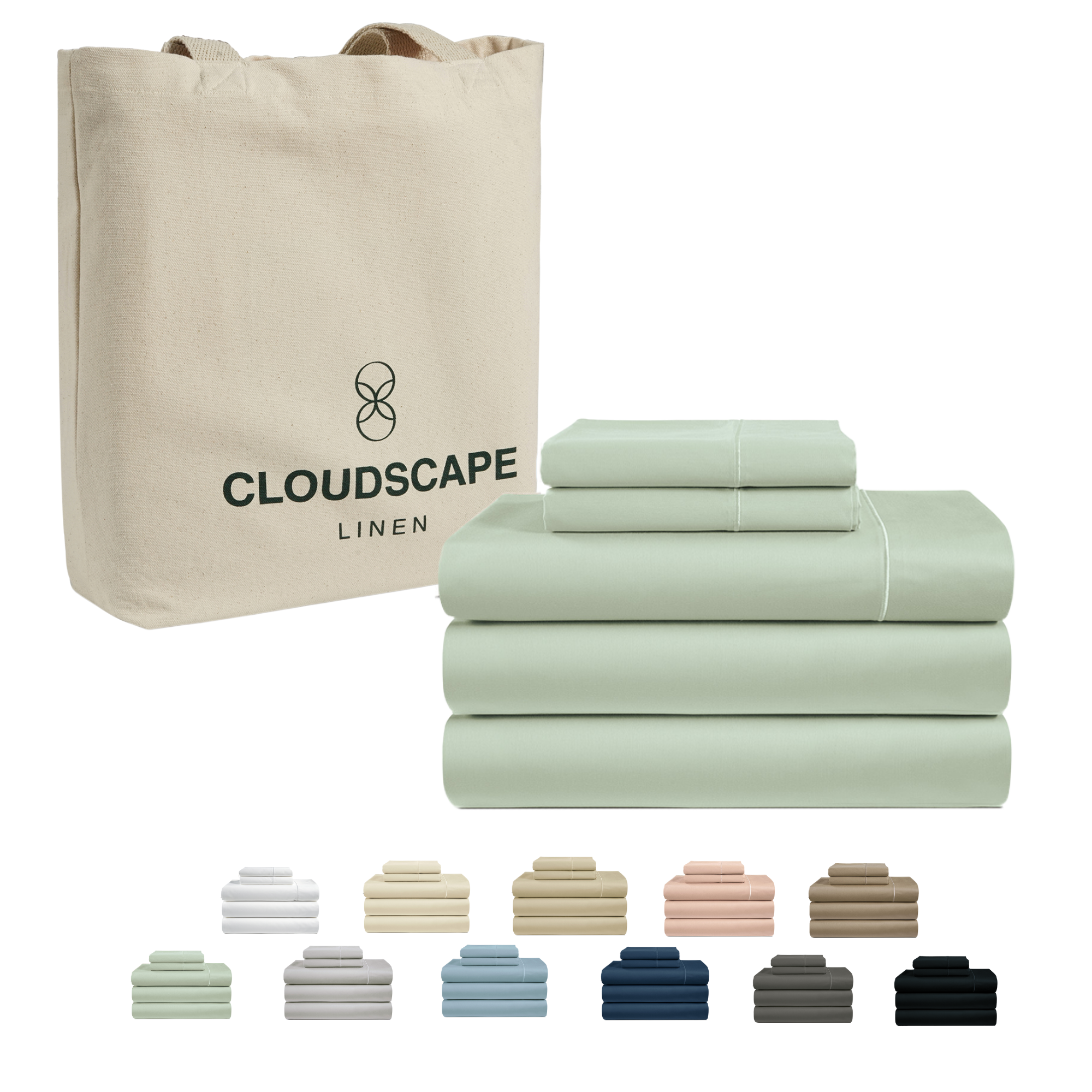 1000 Thread Count Egyptian Cotton : Mineral Bedsheet Set