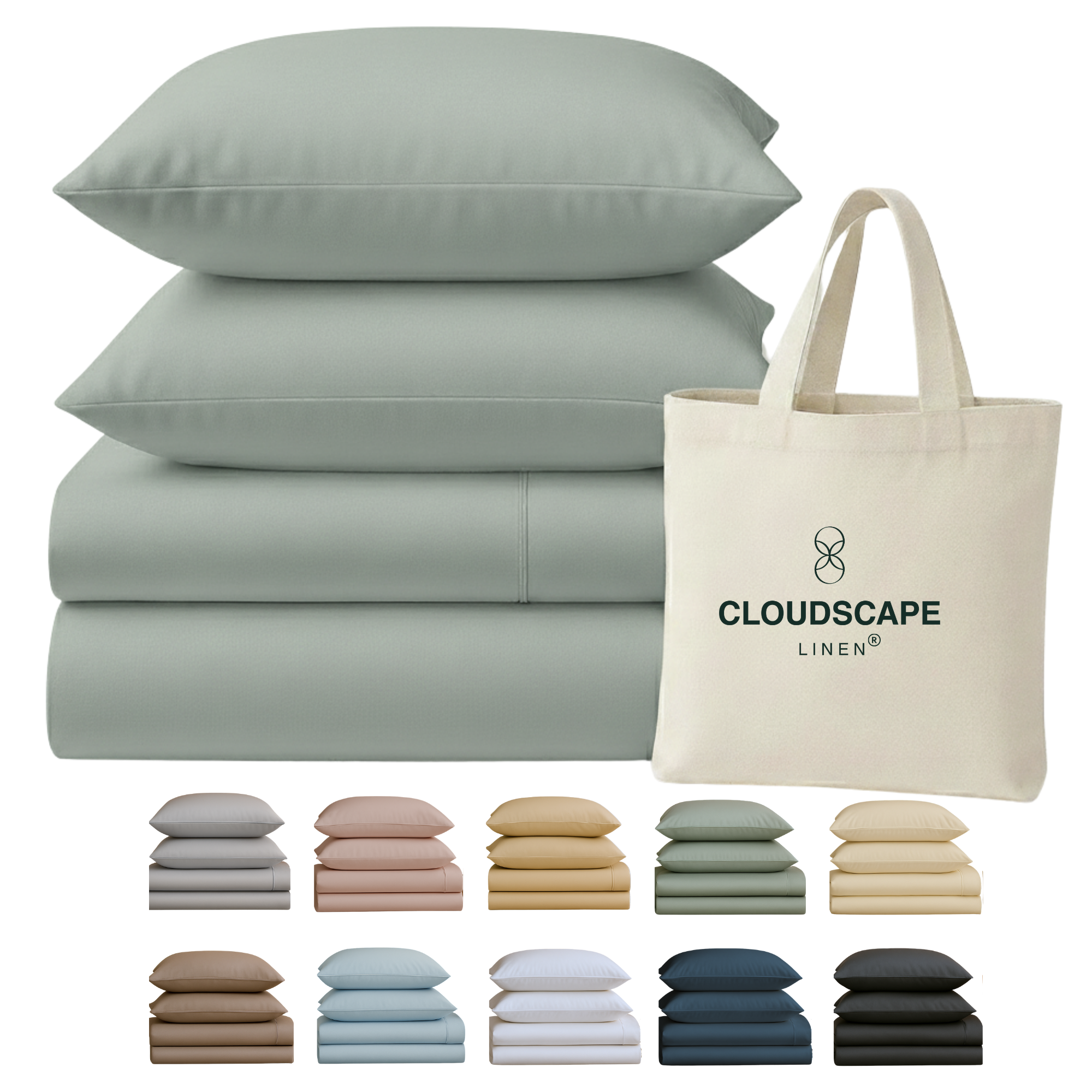 400 Thread Count Egyptian Cotton : Mineral Bedsheet Set