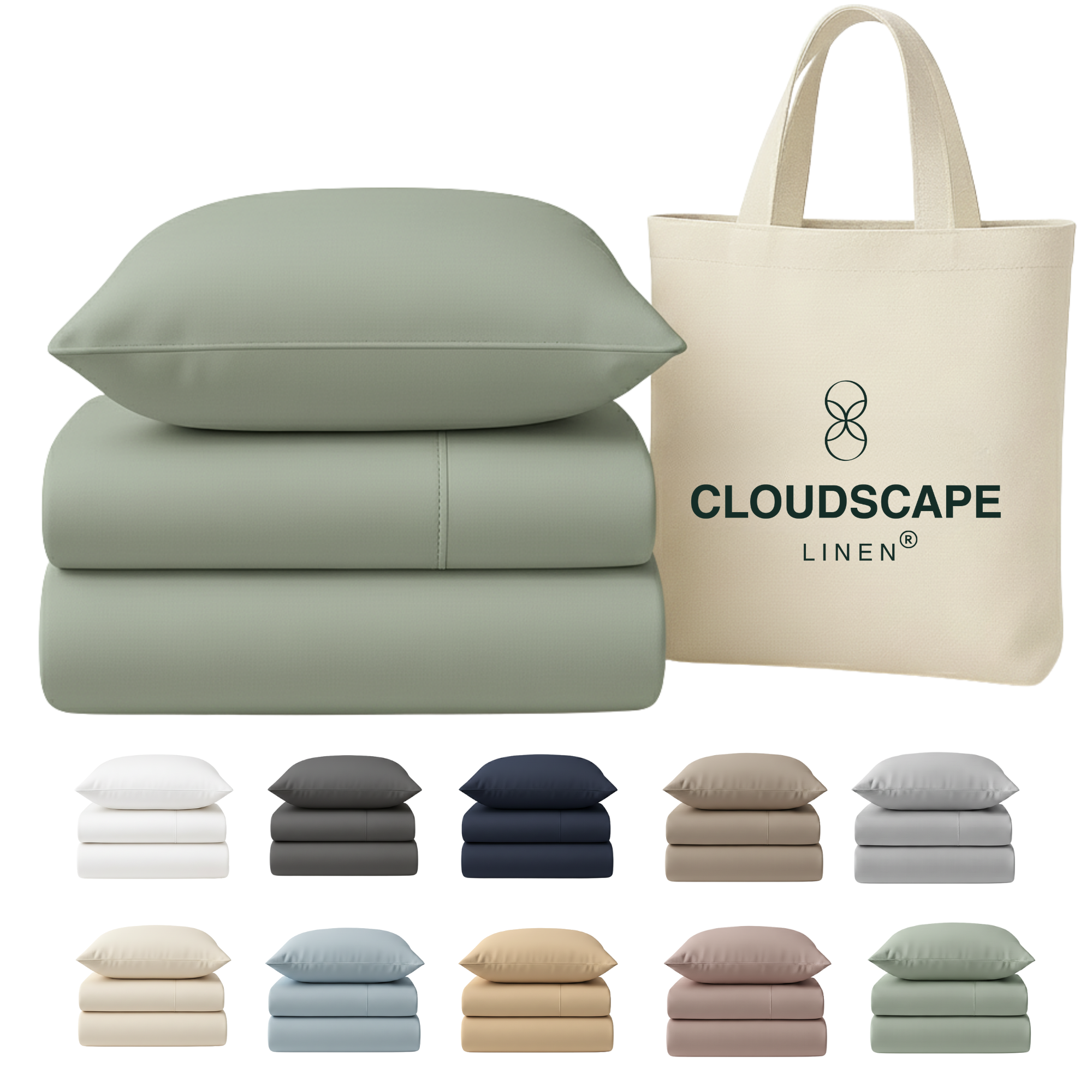 400 Thread Count Egyptian Cotton : Mineral Bedsheet Set