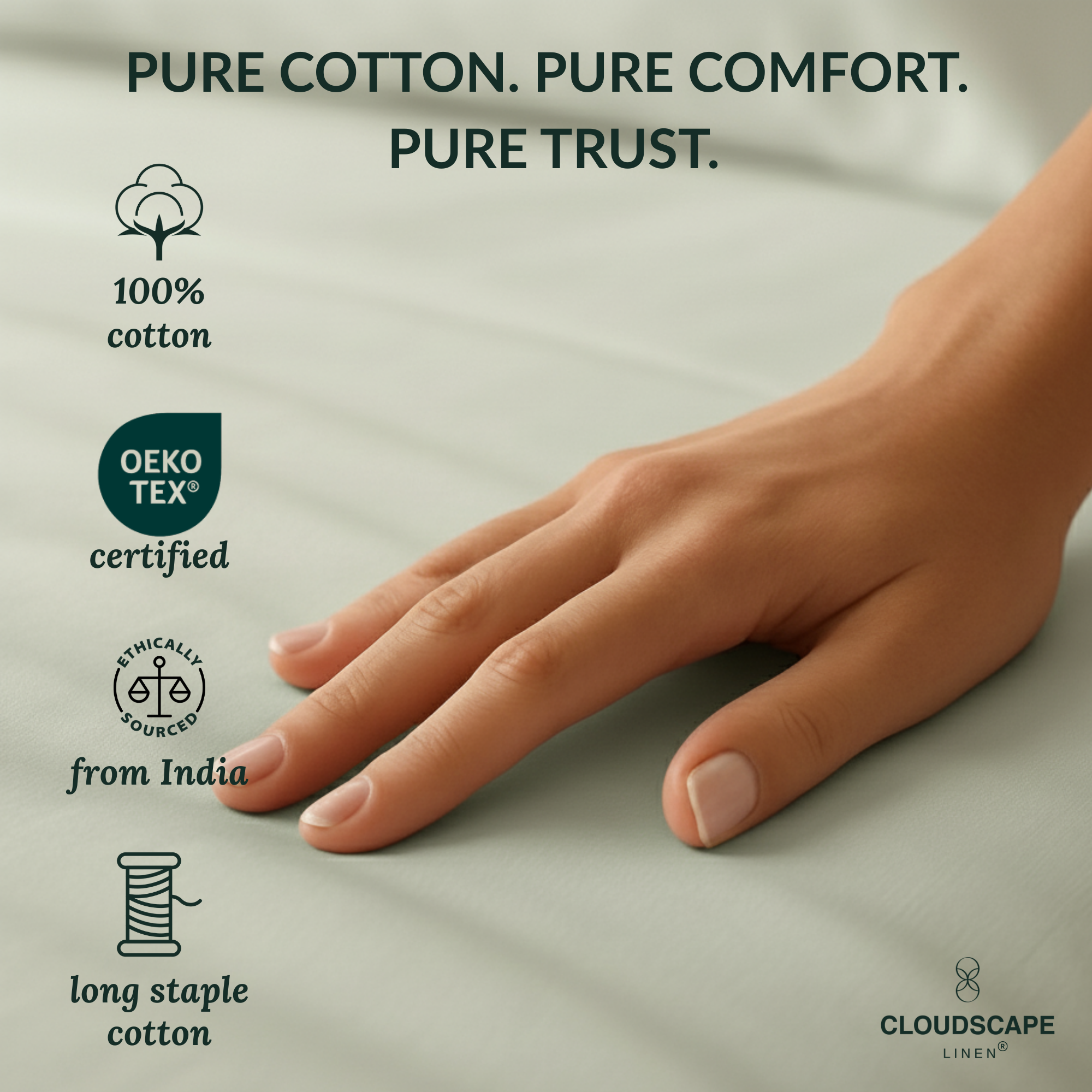 400 Thread Count Egyptian Cotton : Mineral Bedsheet Set