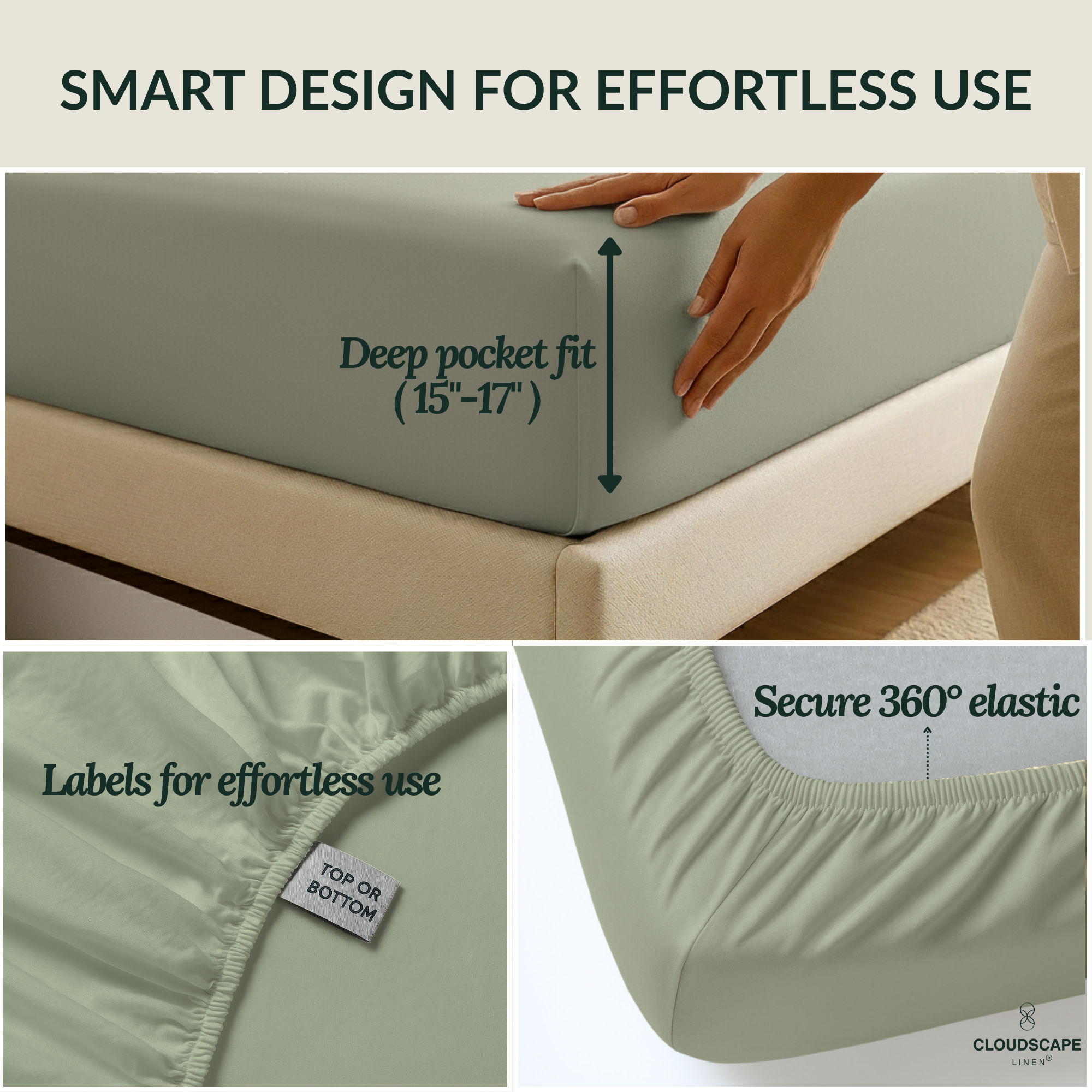 400 Thread Count Egyptian Cotton : Mineral Bedsheet Set