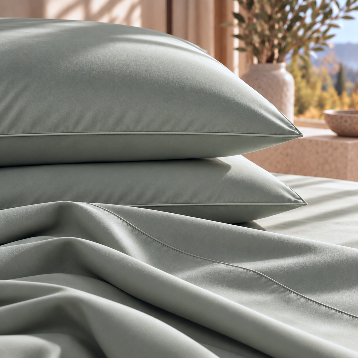1000 Thread Count Egyptian Cotton : Mineral Bedsheet Set