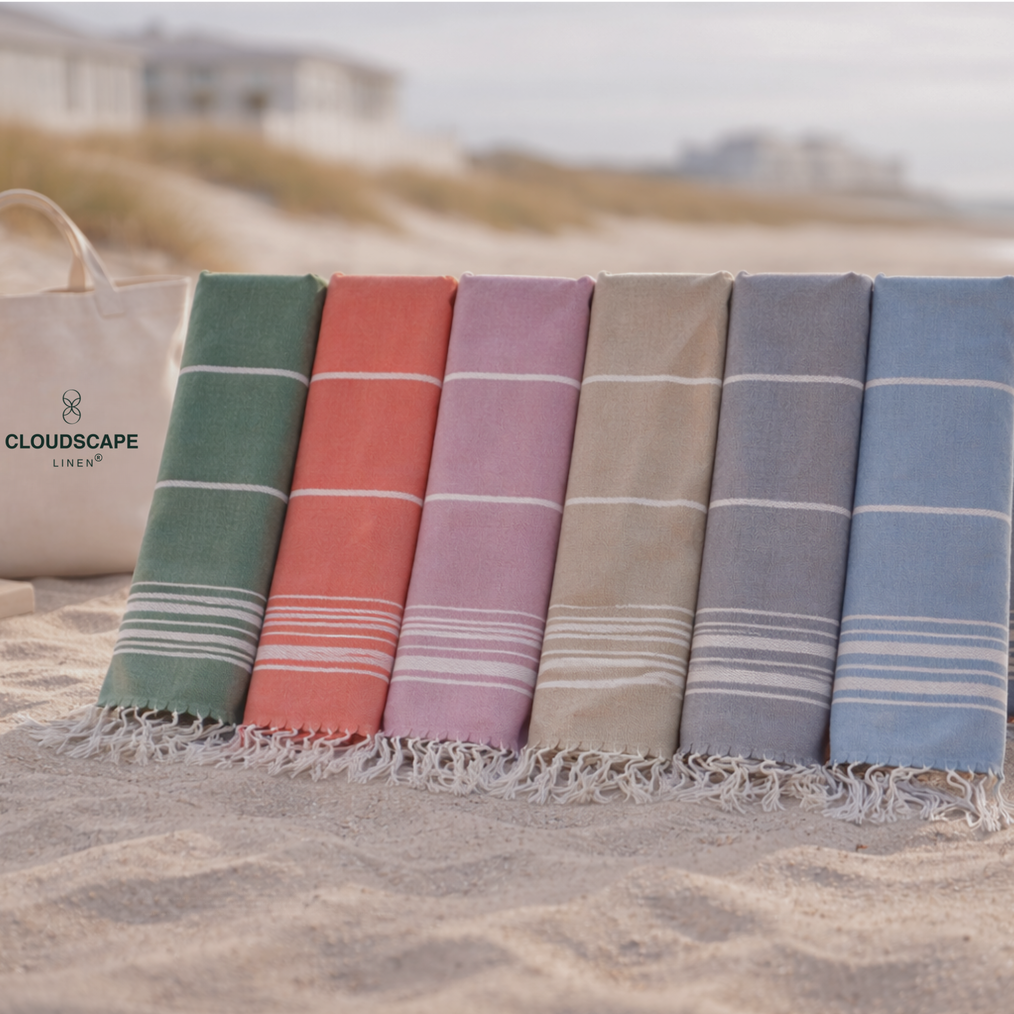 Pack Of 6 Oversized Premium Beach Towels Set - Multi 3